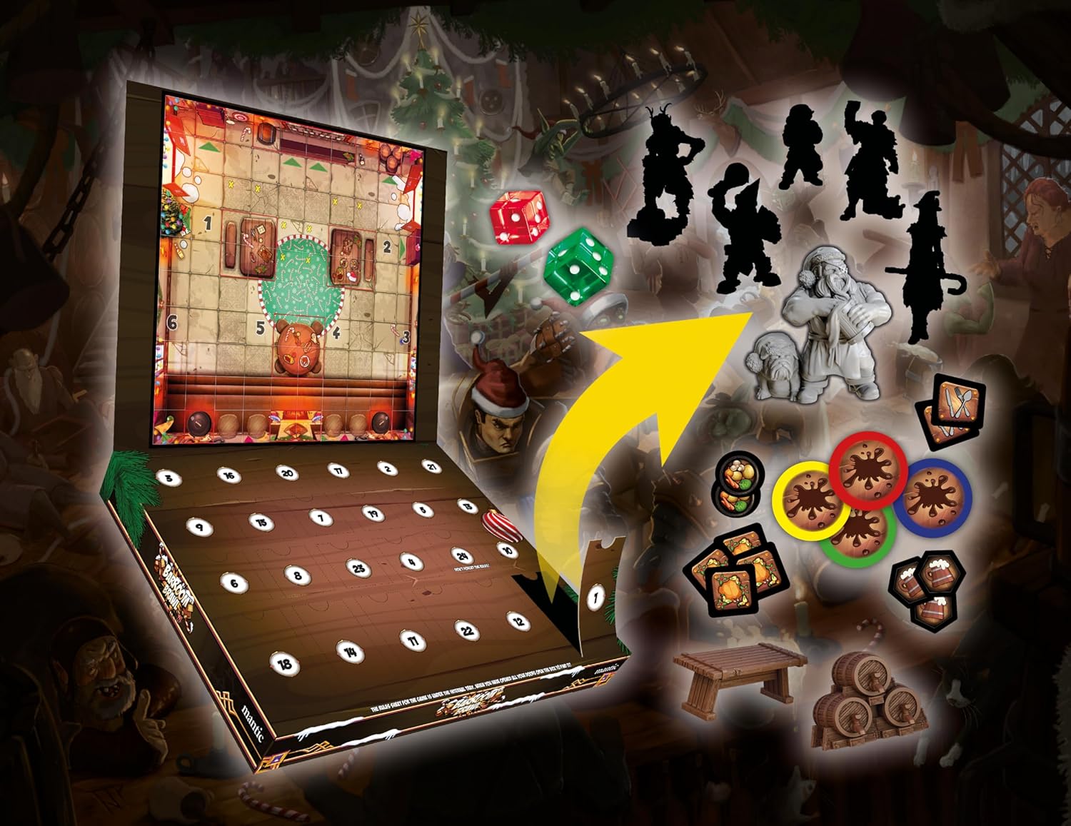 Mantic Games Tavern Mayhem – BarRoom Brawl Adventskalender-Spielset (MGBBM101) 4