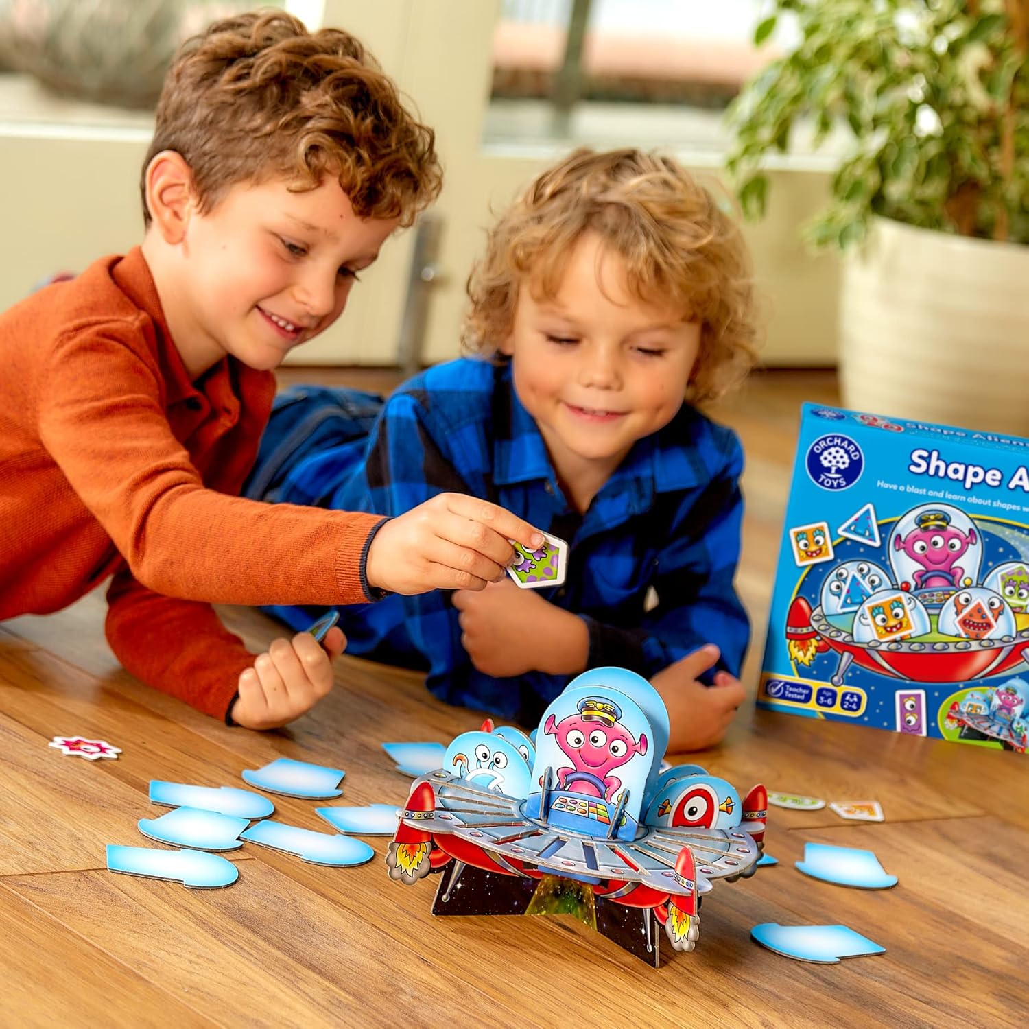 Orchard Toys Shape Aliens Game - Space Themed Board Game for Family Fun