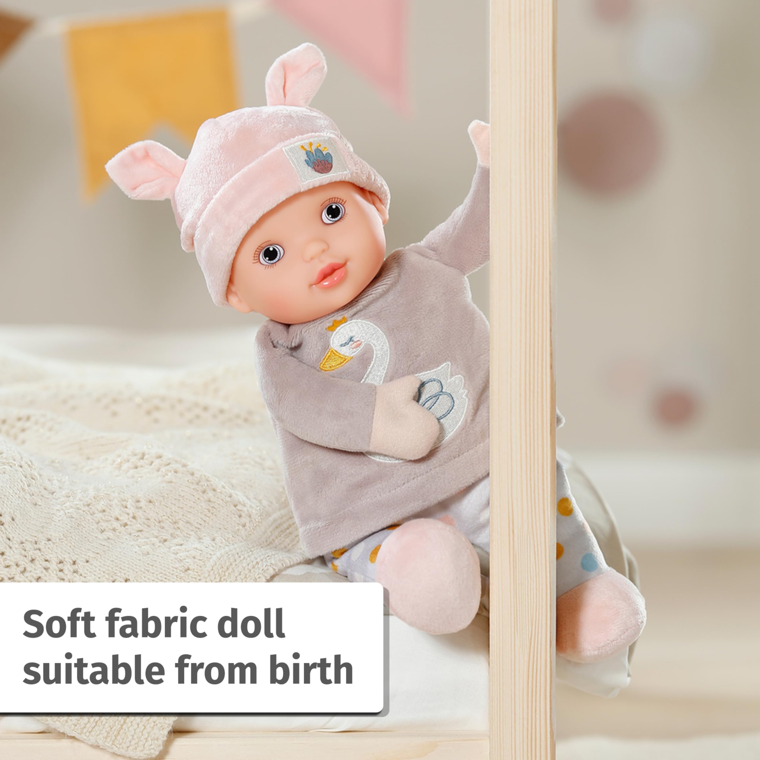 Baby Annabell Sweetie Mauve Soft Body Doll with Rattle | 30cm | Suitable from Birth