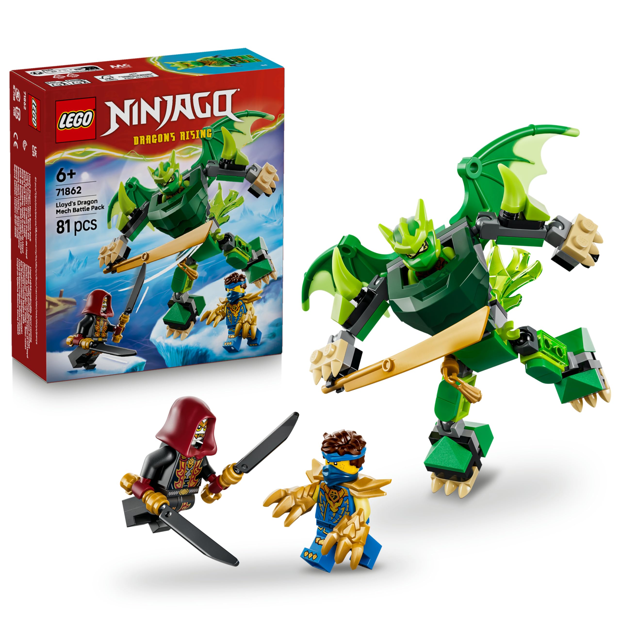 LEGO NINJAGO Lloyd's Dragon Mech Battle Pack 71862 Building Set for Ages 6+ 1