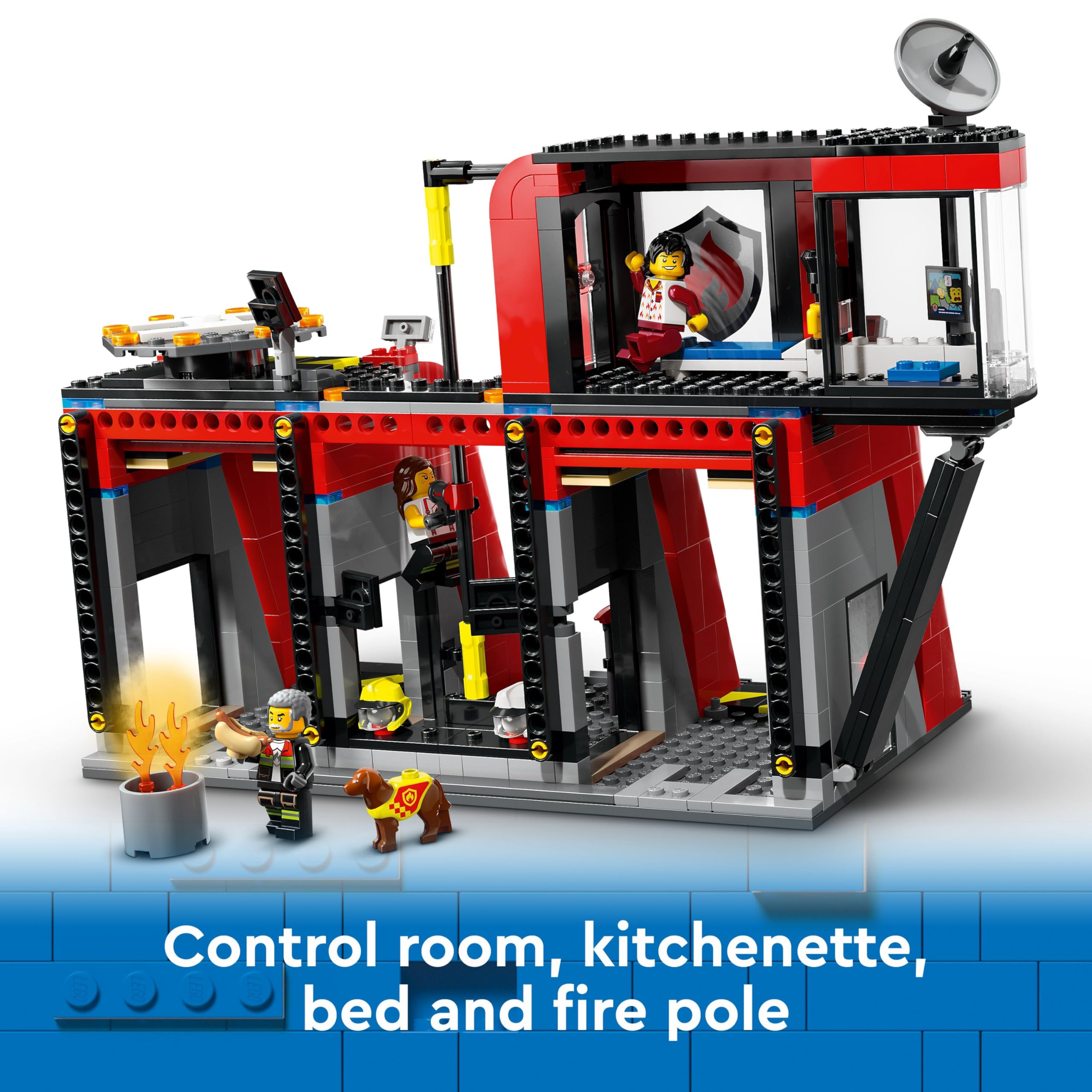 LEGO City Fire Station with Fire Engine Toy Playset | Model 60414 | Ages 6+ 6