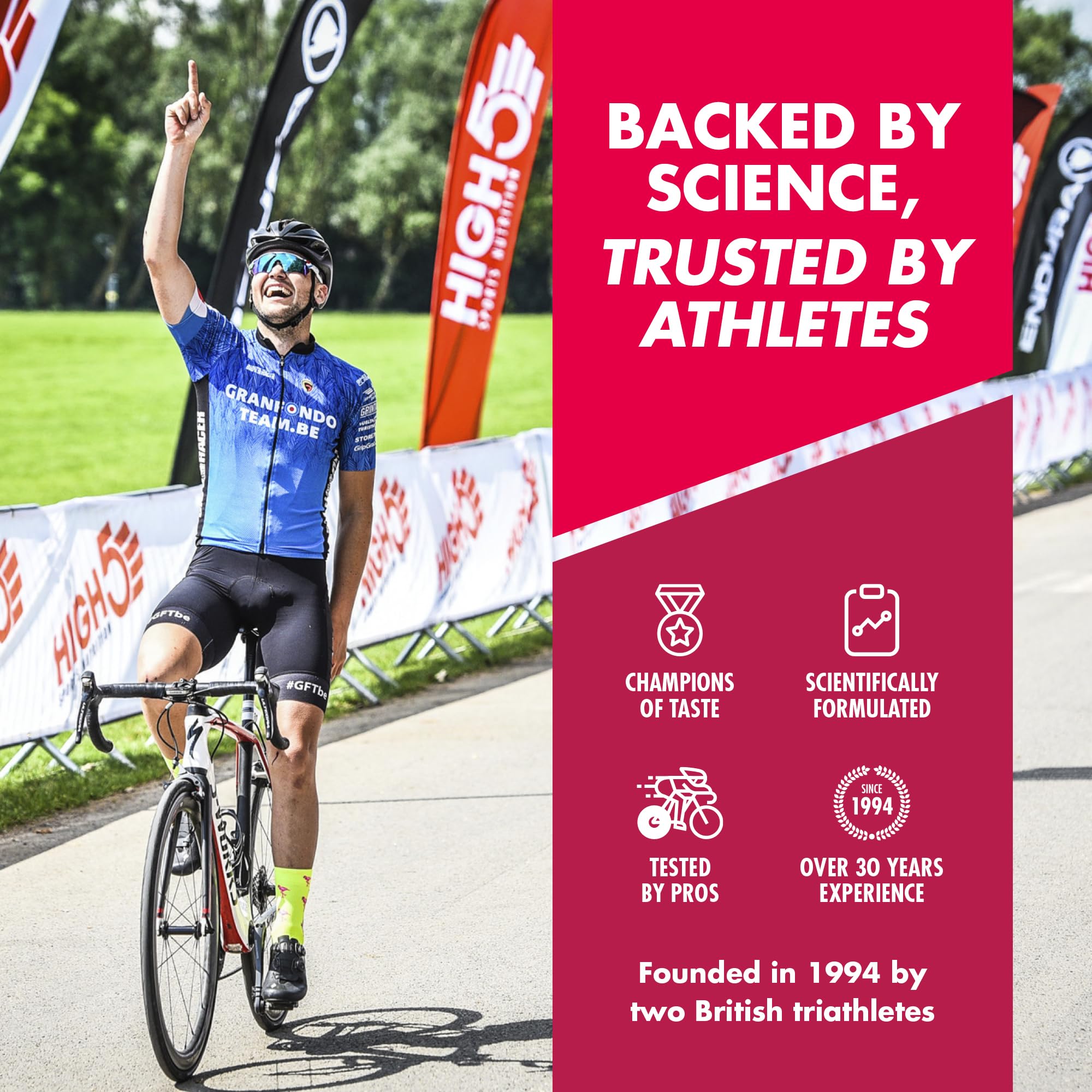 HIGH5 Energy Gel - Carb Gels for Running & Cycling - 23g Carbs, Vegan, Caffeine-Free - Berry (6 x 40g)