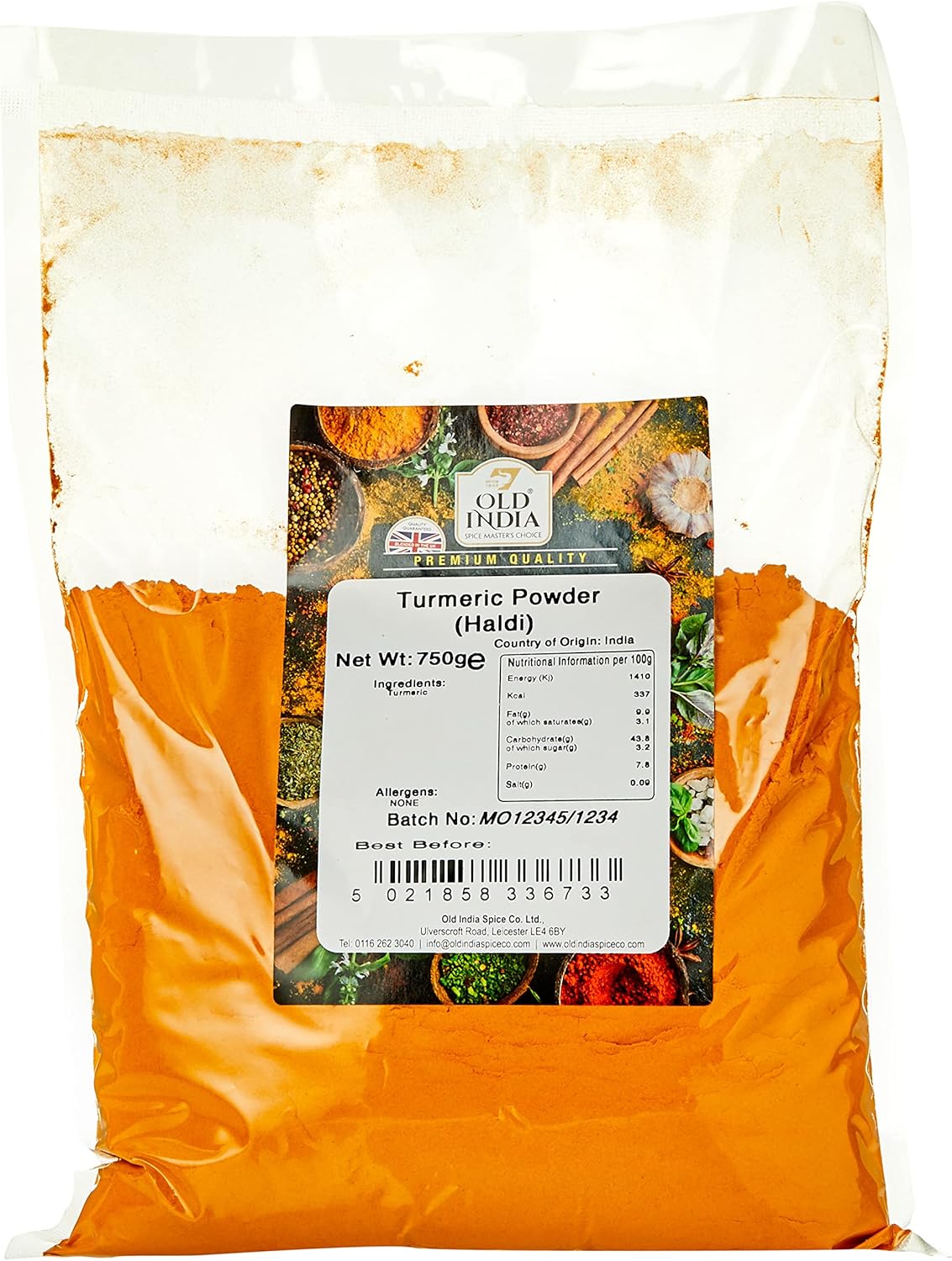 Old India Turmeric Powder (Haldi), 750 g – 100%