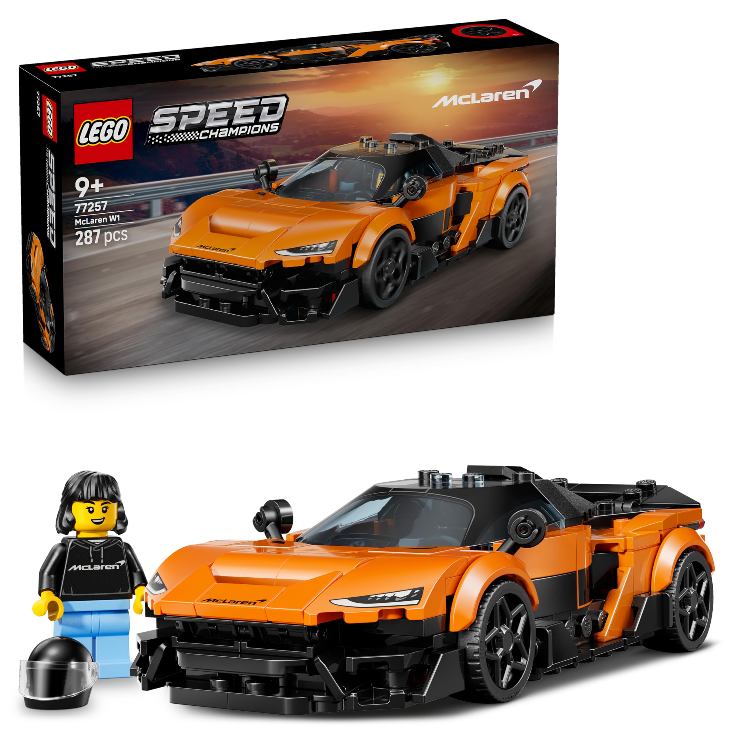 LEGO Speed Champions McLaren W1 Supercar Toy Model Kit 77257 for Ages 9+ 1