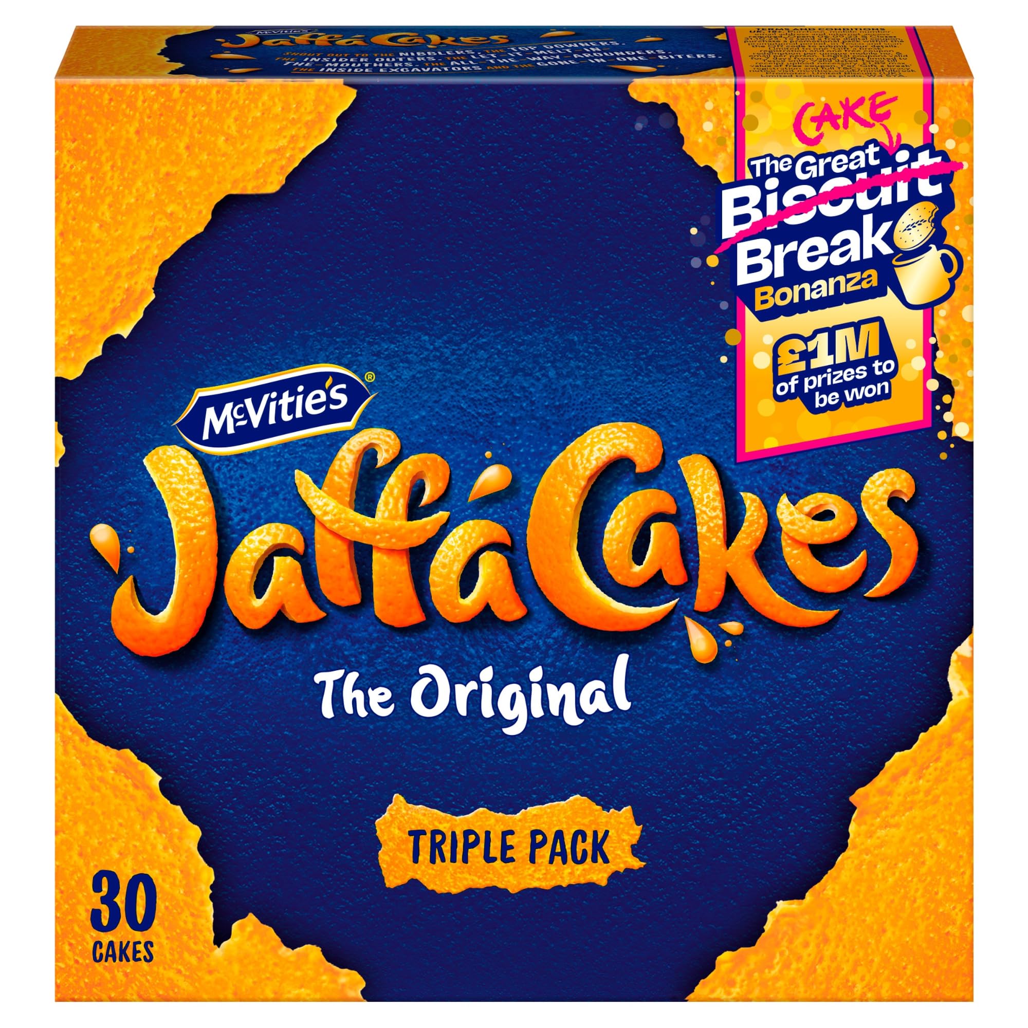 McVitie's Jaffa Cakes Original Chocolate Biscuits Triple Pack 3 x 10 Cakes