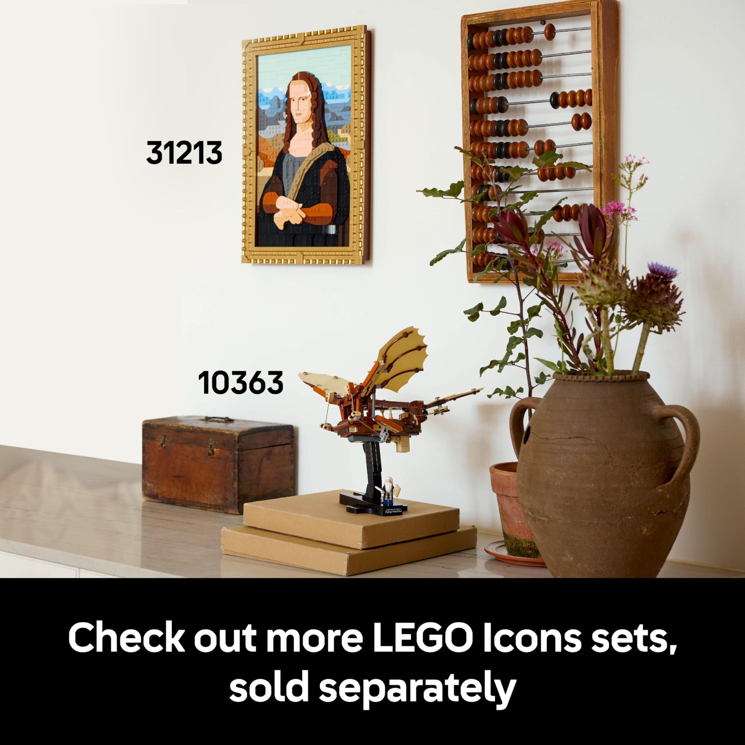 LEGO Icons Leonardo da Vinci’s Flying Machine Building Set - 493-Piece Adult Model with Minifigure 13