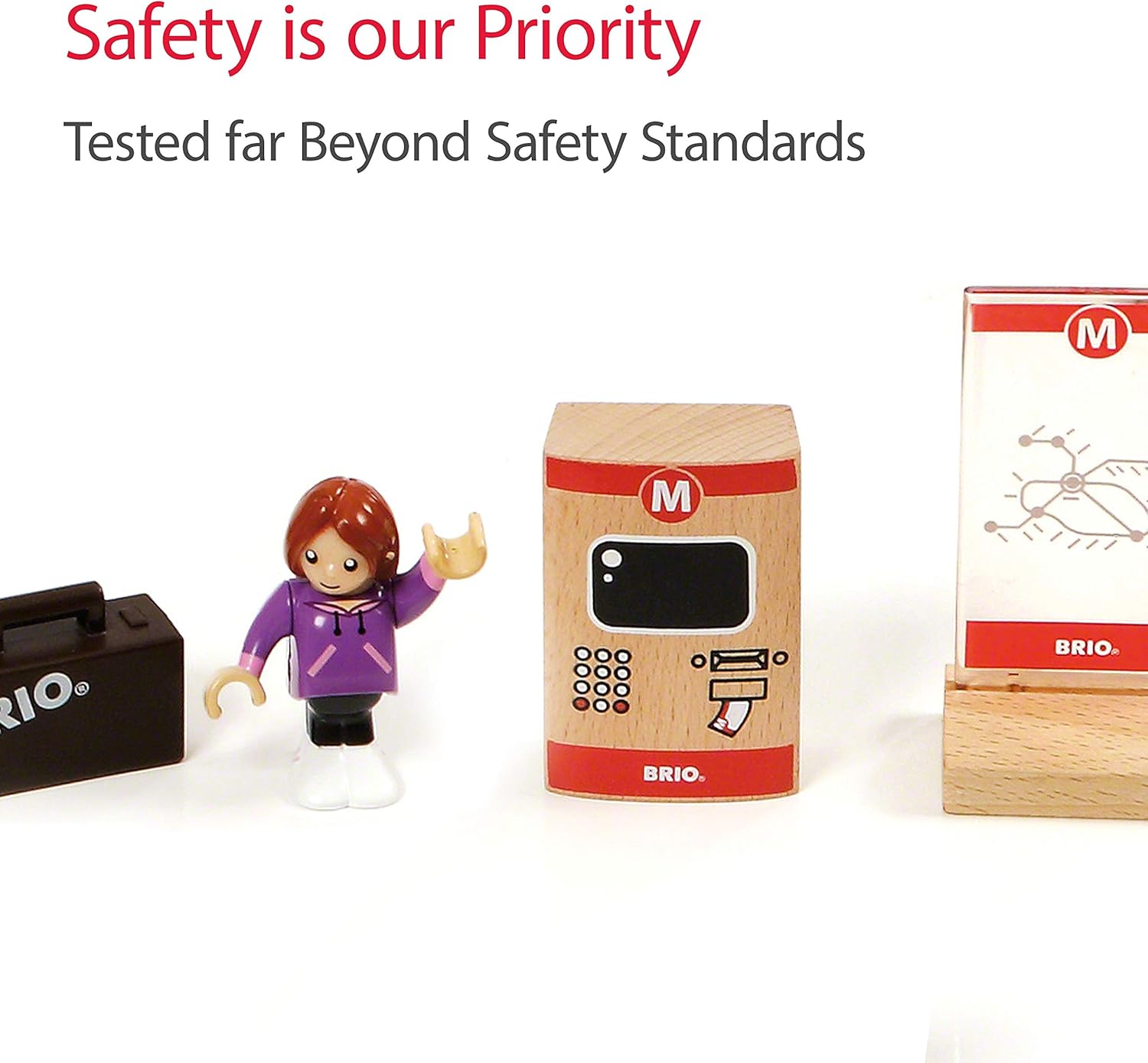 BRIO World Metro Train Set - Wooden Railway Playset for Kids 3 Years Up 10