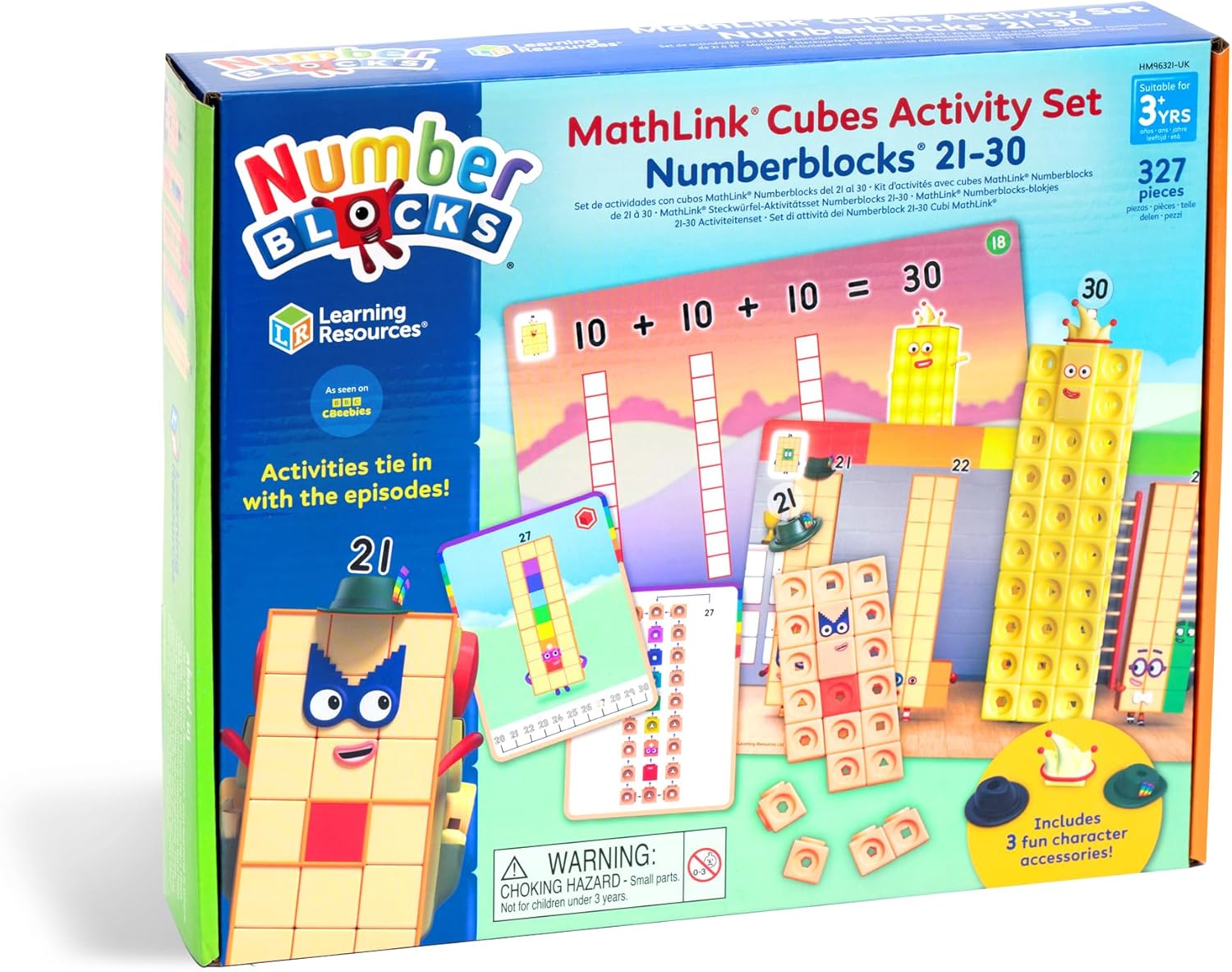 Learning Resources MathLink Cubes Numberblocks 21–30 Activity Set - Educational Building Toy for Ages 3-7 3