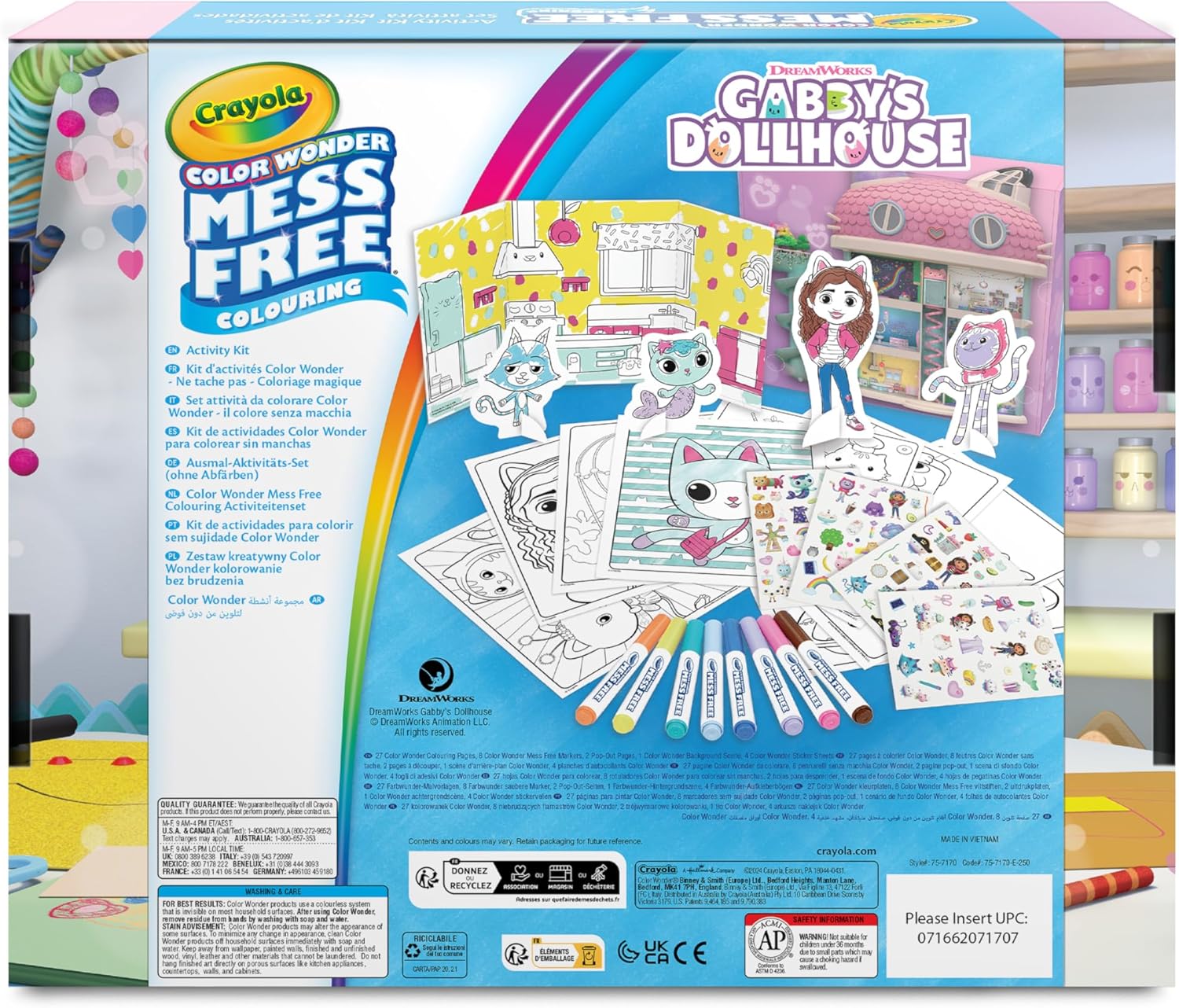 Crayola Color Wonder Activity Kit - Gabby's Dollhouse Mess-Free Coloring Playset 3
