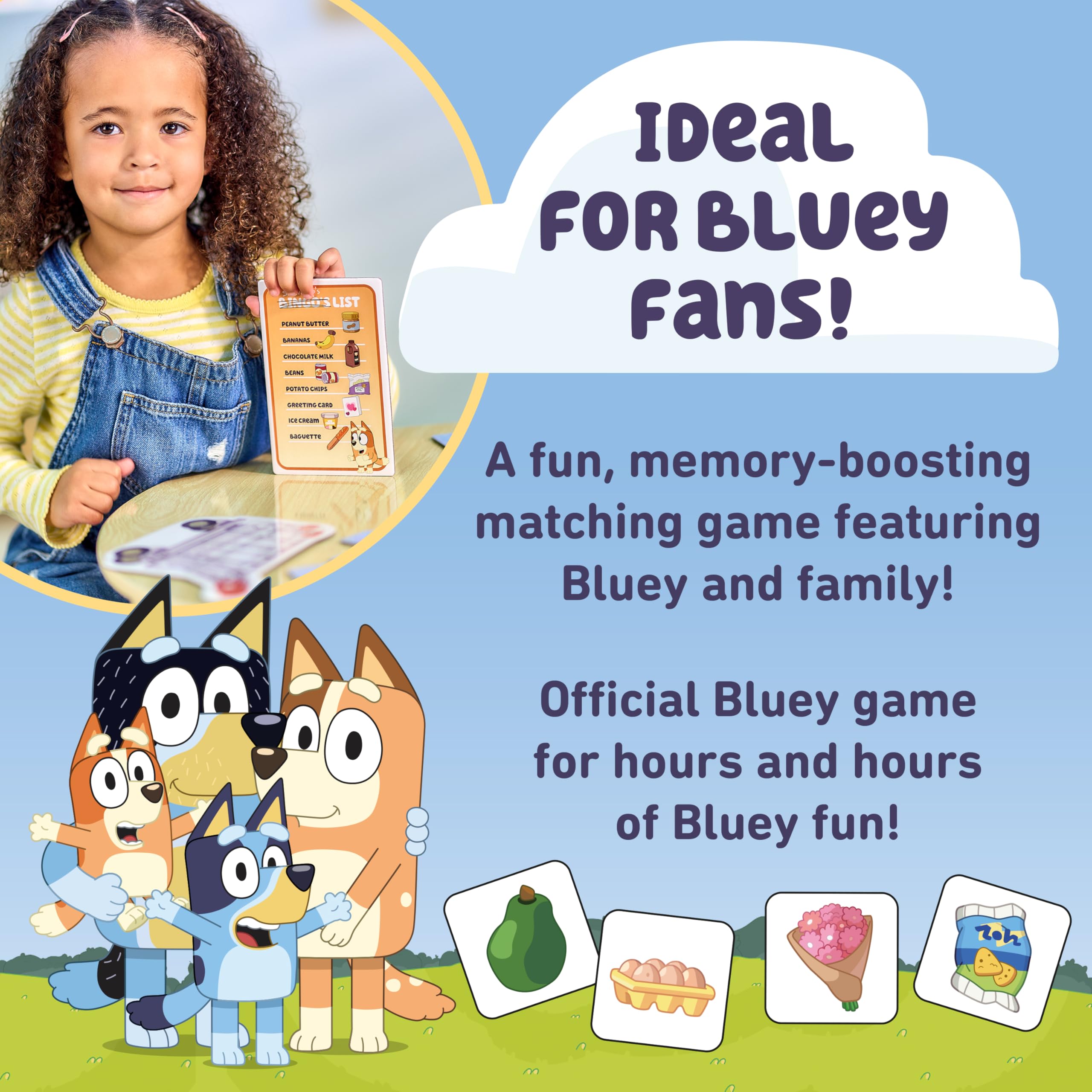 Orchard Toys Official Bluey Shopping List Matching and Memory Game