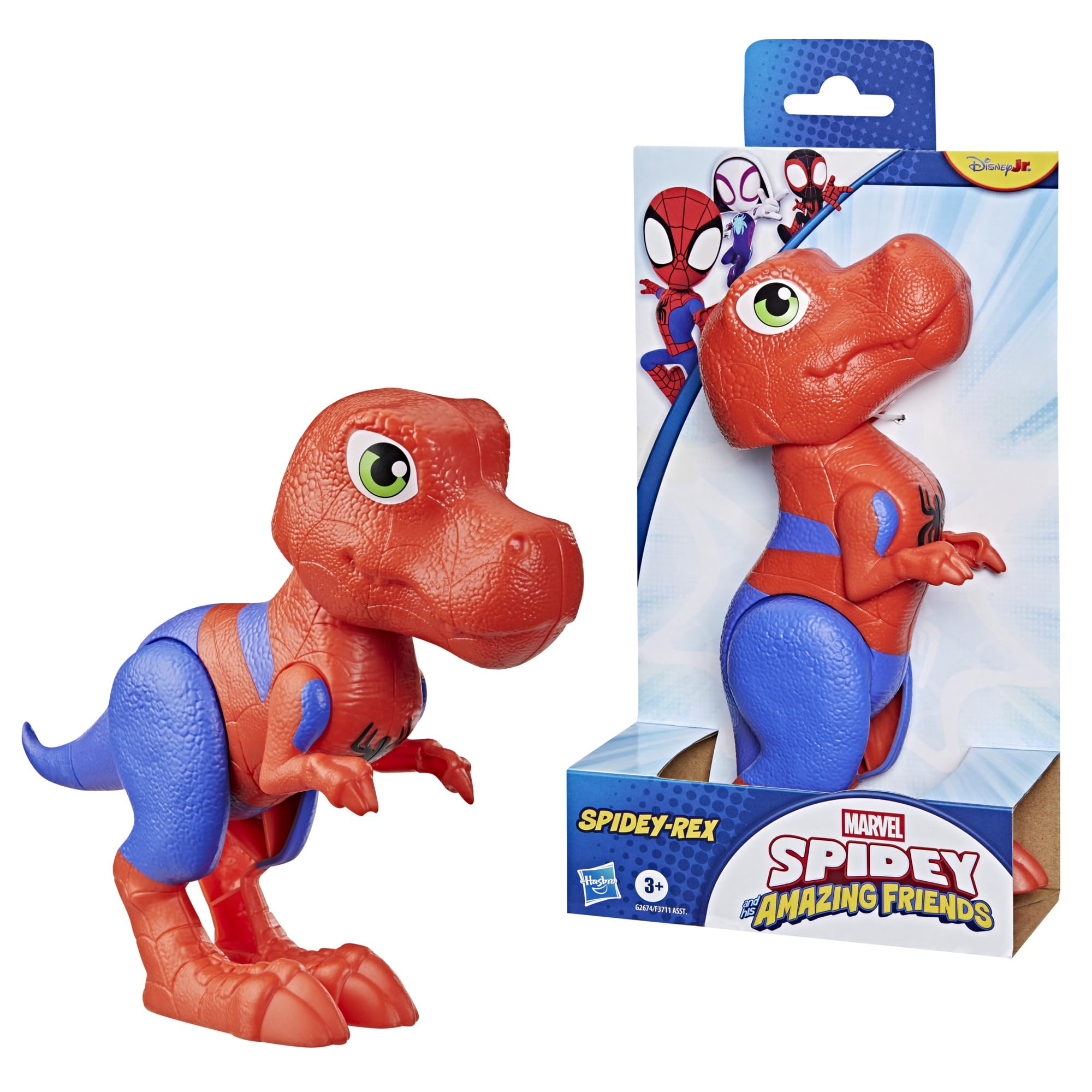 Marvel Spidey and His Amazing Friends Spidey-Rex Supersized Action Figure - 9 Inch Poseable Toy for Ages 3+