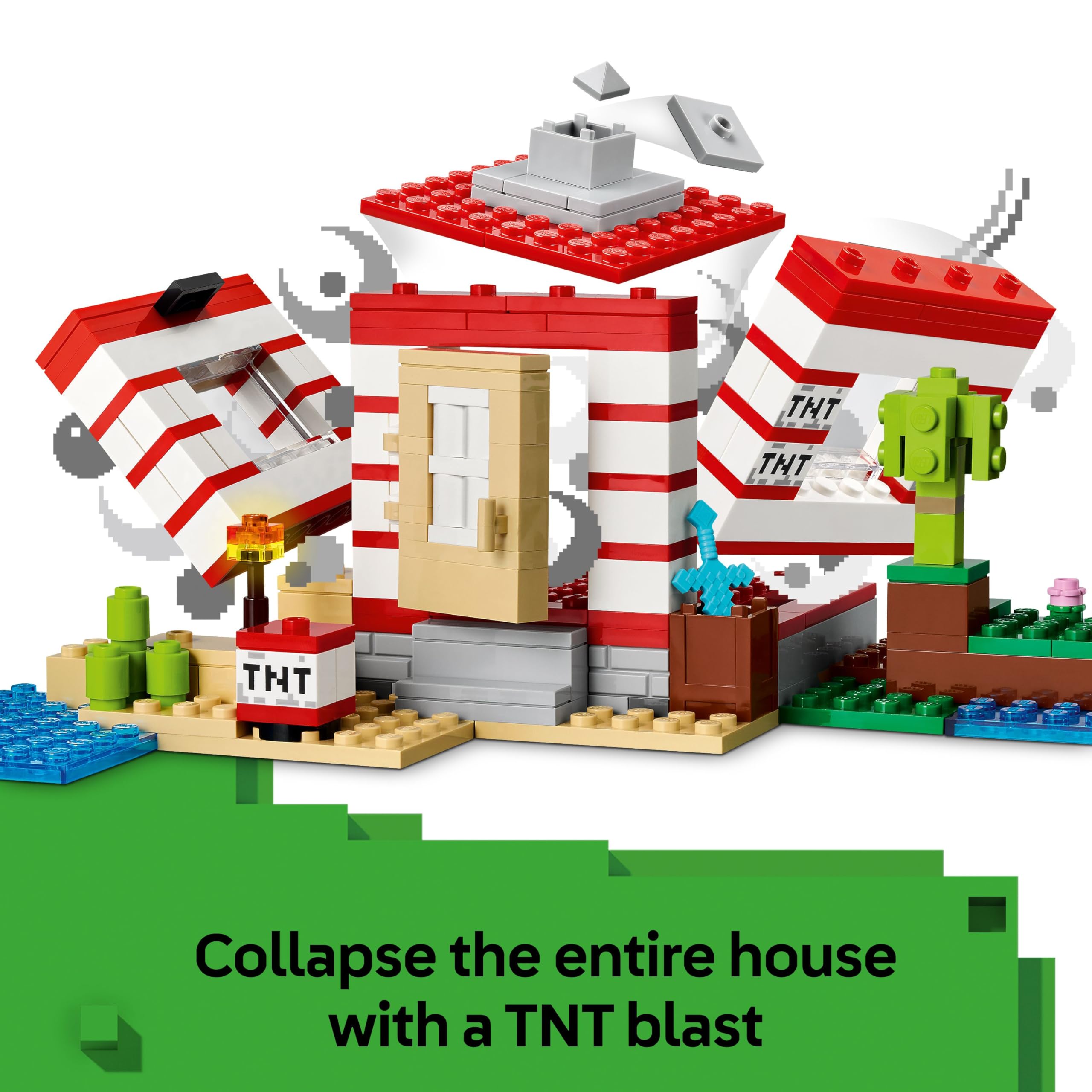 LEGO Minecraft The TNT Jungle House Toy Building Set 21275 for Ages 8+ | Explosive Play Feature 3