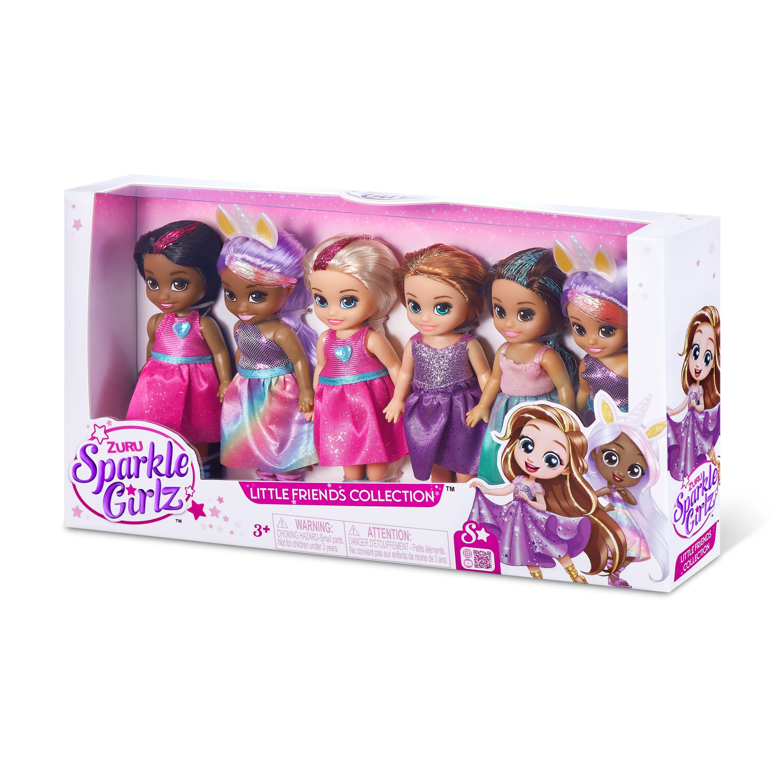 Sparkle Girlz Princess Collectible Fashion Dolls - 6 Pack with Interchangeable Outfits & Poseable Design 4
