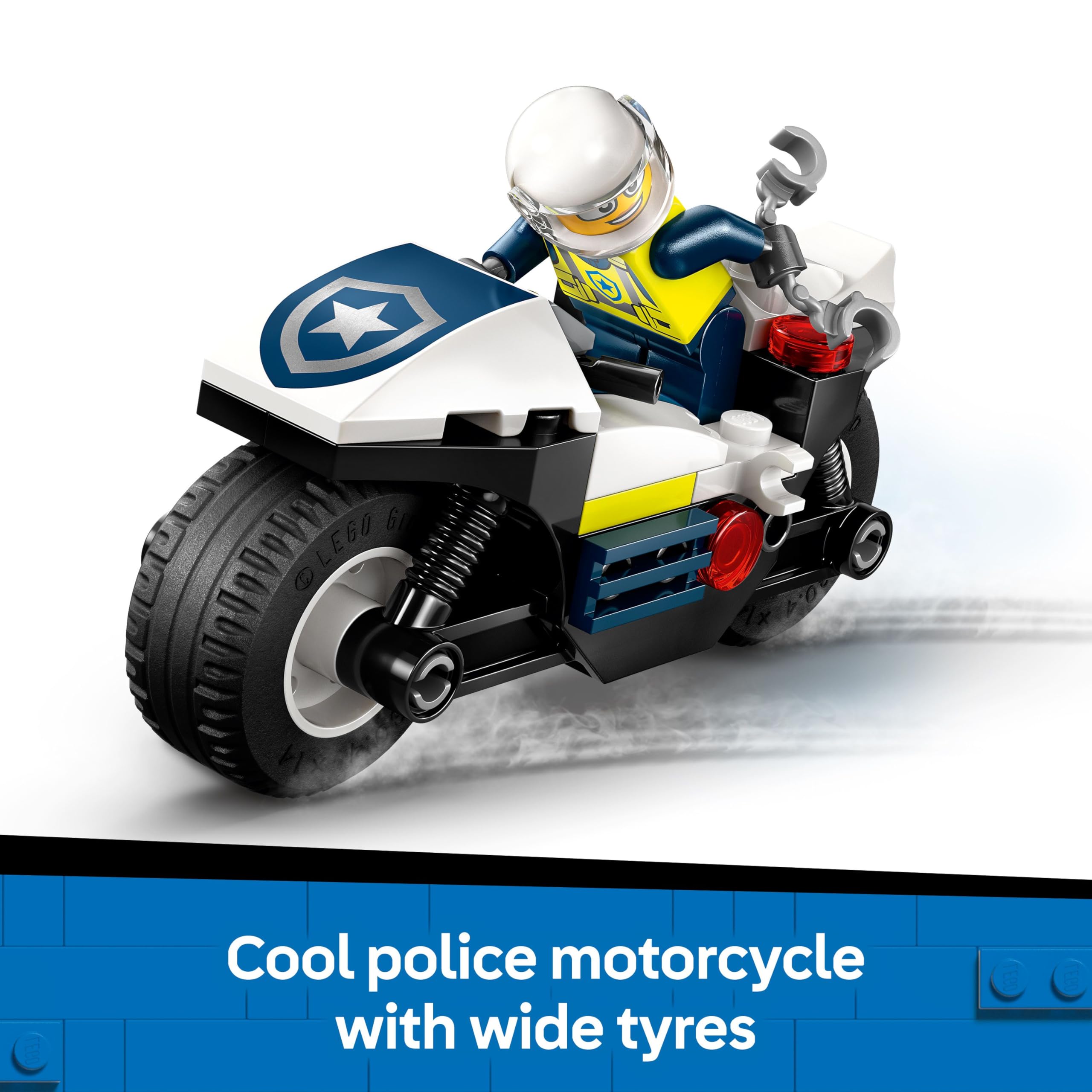 LEGO City Police Motorcycle Chase Set - Building Toy with Motorbike, 2 Minifigures, 65 Pieces for Ages 4+ 4