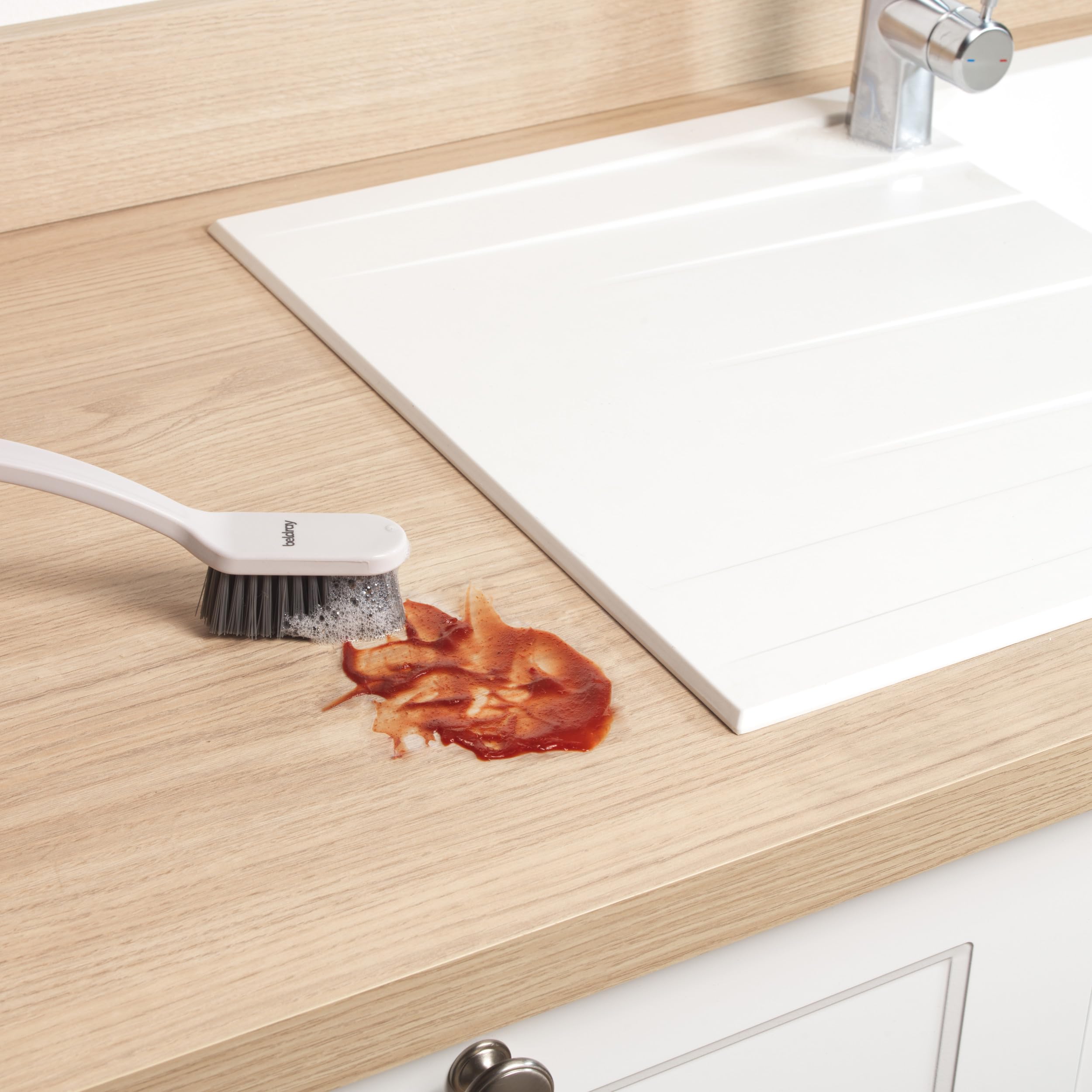 Beldray Scrubbing Dual Sided Cleaning Brush with V-Shaped Bristles for Bathroom and Kitchen 8