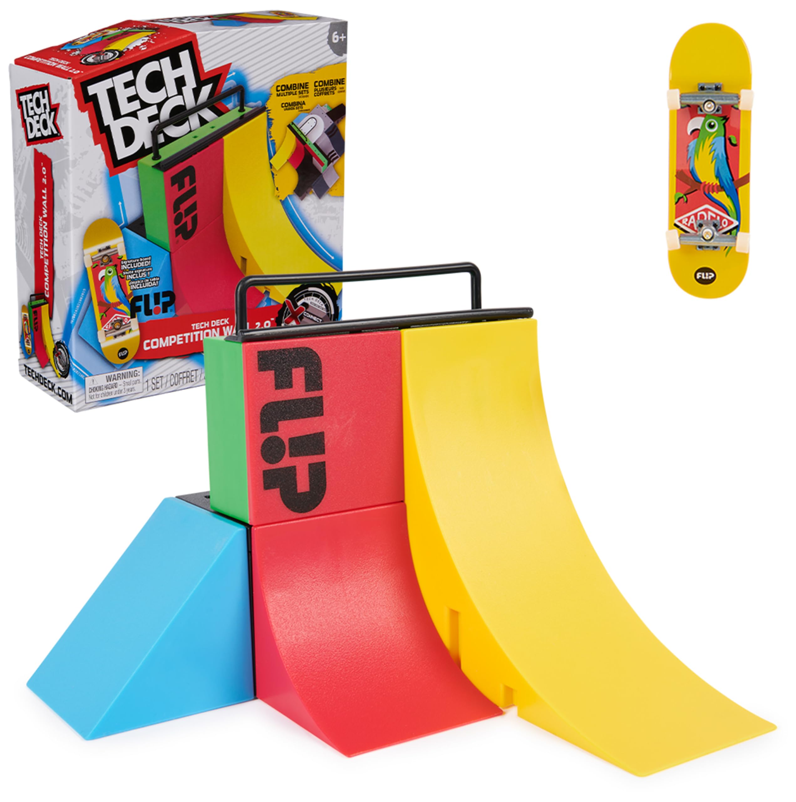 Tech Deck Competition Wall 2.0 X-Connect Park Creator - Customizable Skatepark Playset for Kids 6+ 7
