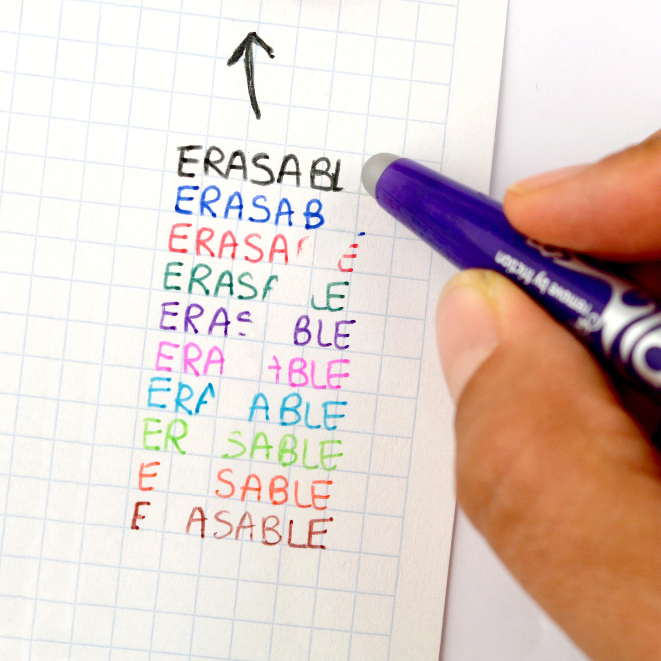 PILOT FriXion Ball Erasable Rollerball Pen - Medium 0.7mm Tip | Pack of 5 Assorted Colors 3
