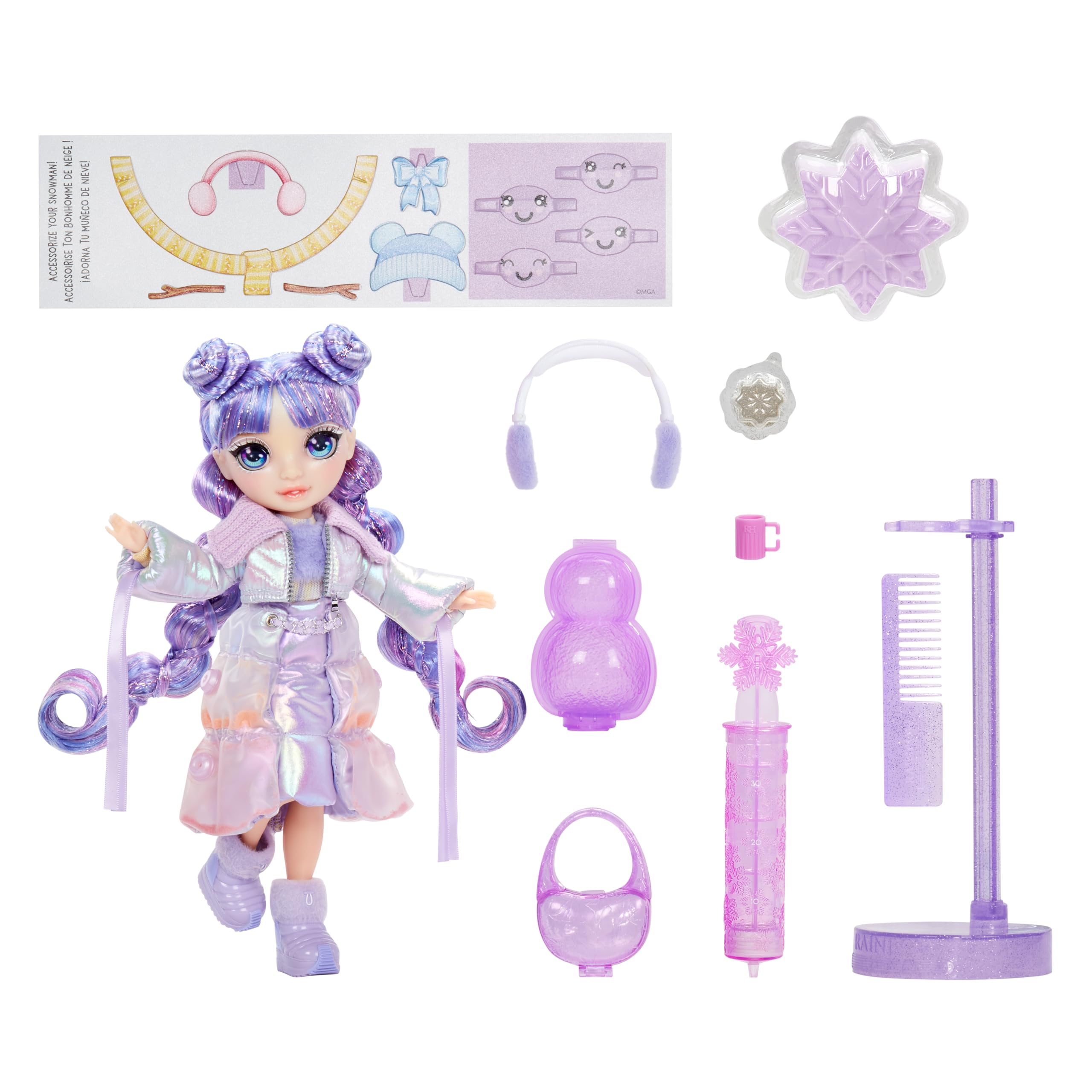 Rainbow High Winter Wonderland - Violet (Purple) 28 cm Fashion Doll with Magic Snow Outfit 10