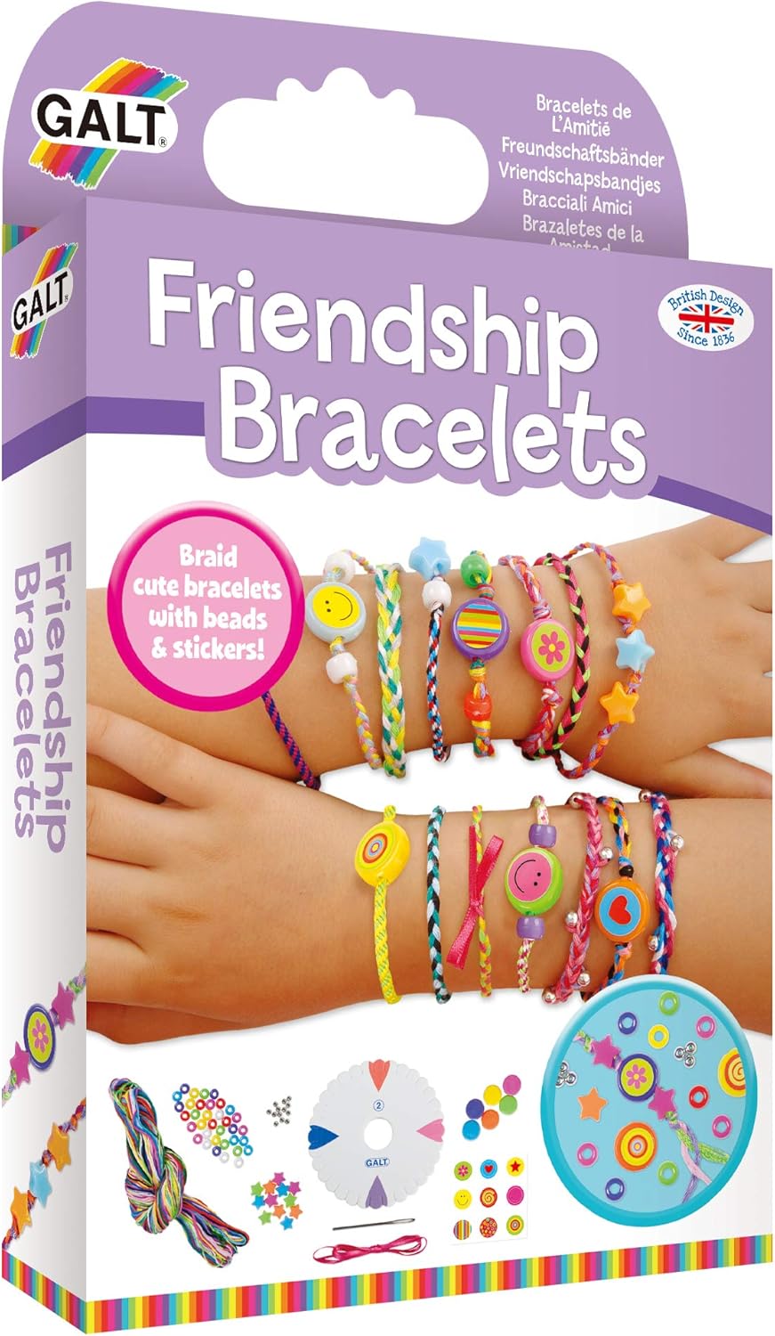 Galt Toys Friendship Bracelets Craft Kit - Plaited & Woven Bracelet Making for Kids Ages 7+