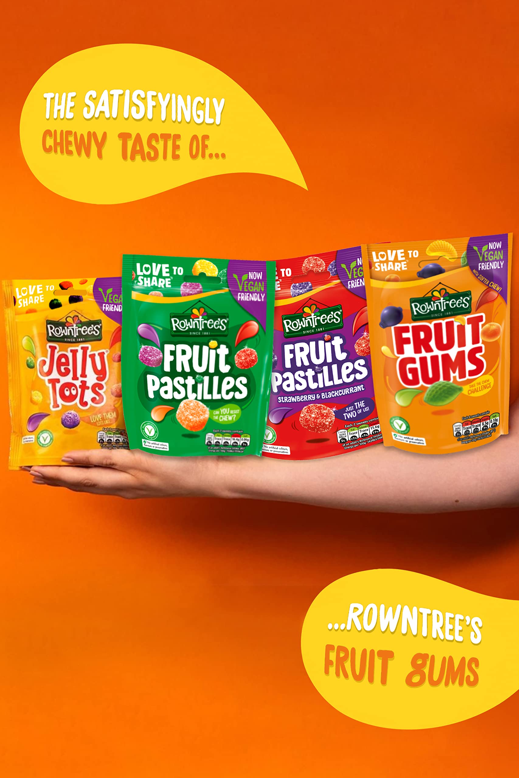 Rowntree's Fruit Gums Sweets Sharing Bags, Vegan Friendly, 10 x 150g 4