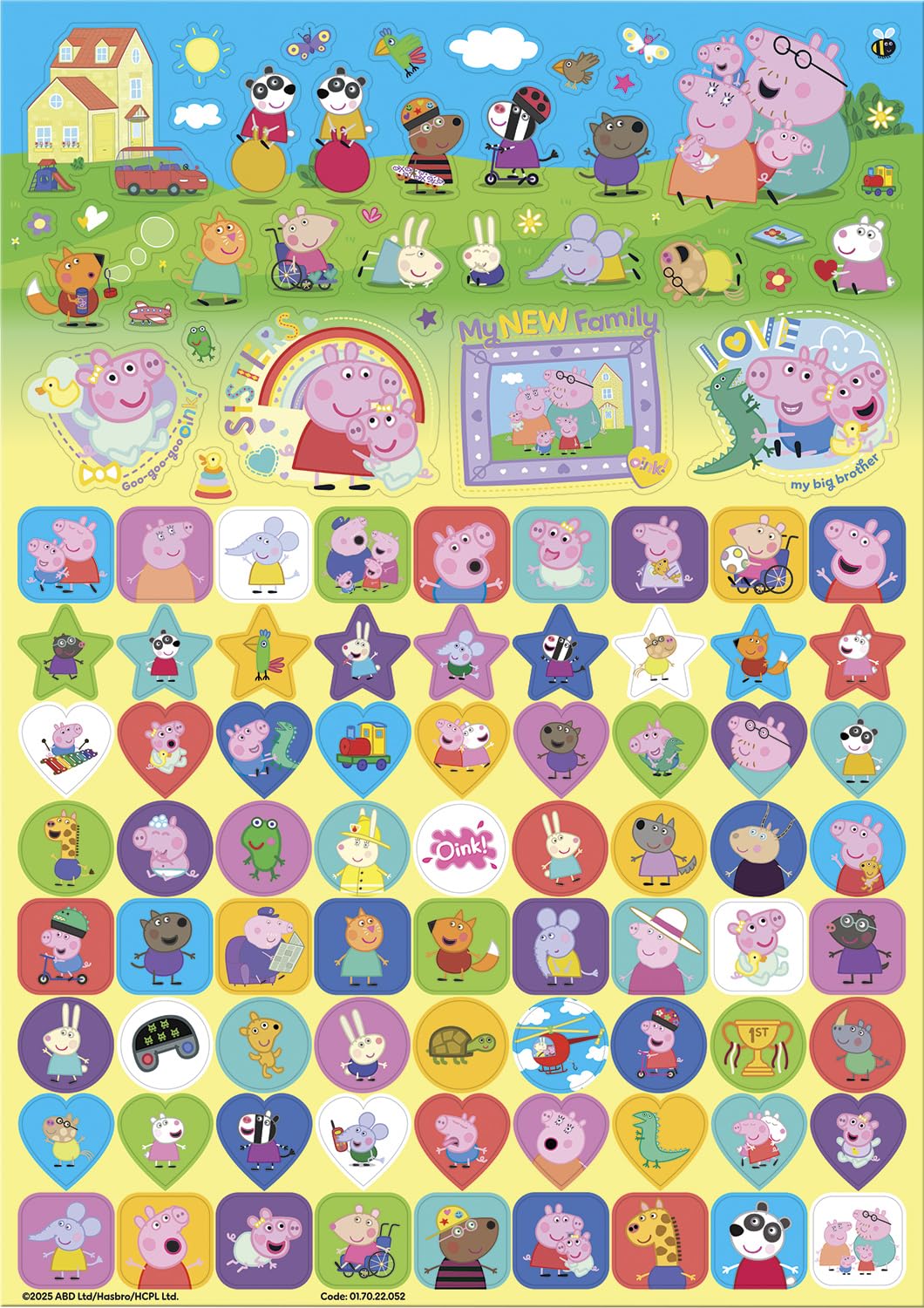 Paper Projects Peppa Pig Family Mega Sticker Pack - Evie the New Baby Sister Stickers 4
