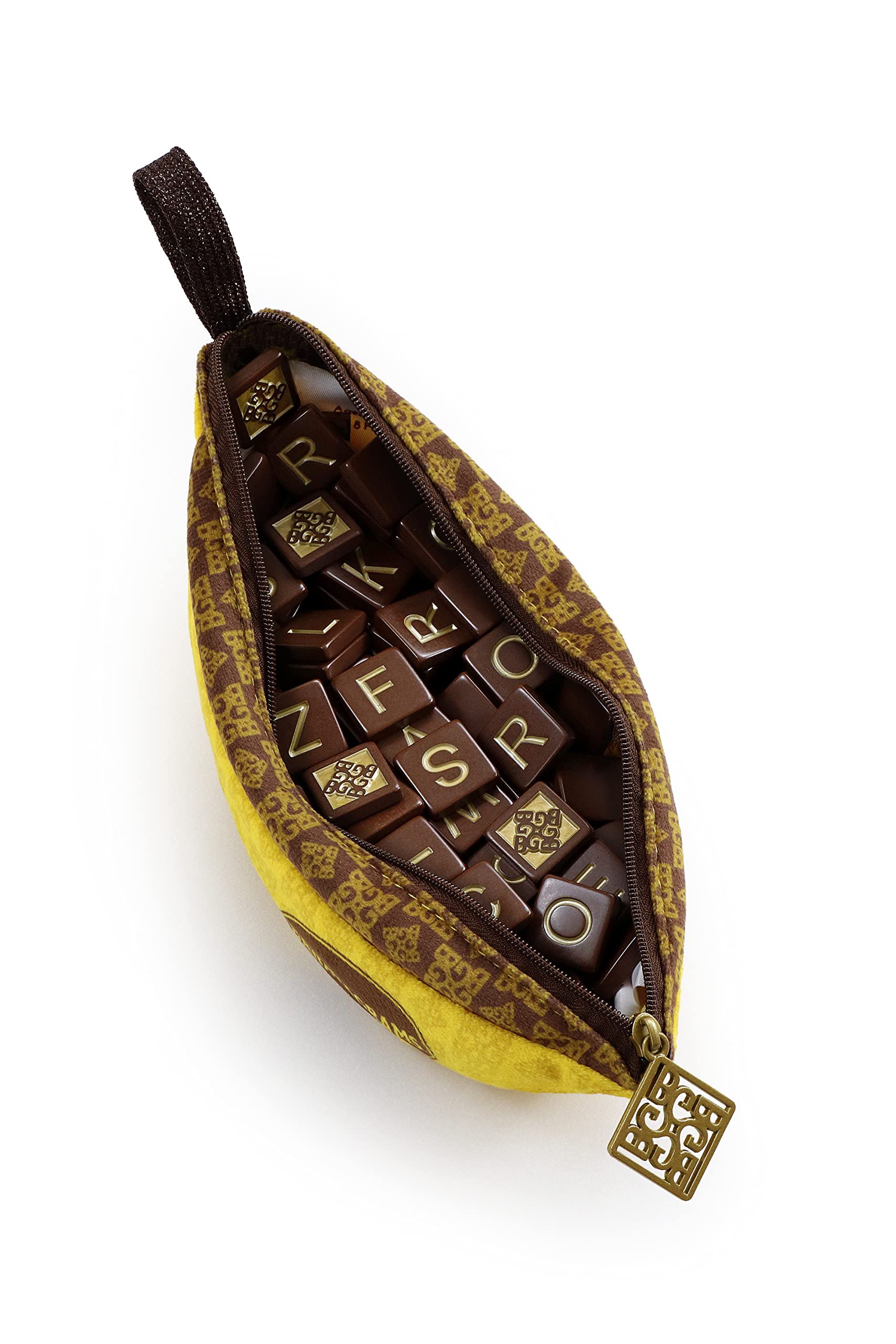 BANANAGRAMS Signature Edition Wortspiel – 144 Kacheln, 10 Luxe-Kacheln, Premium-Stoffbeutel – 1–8 Spieler 6