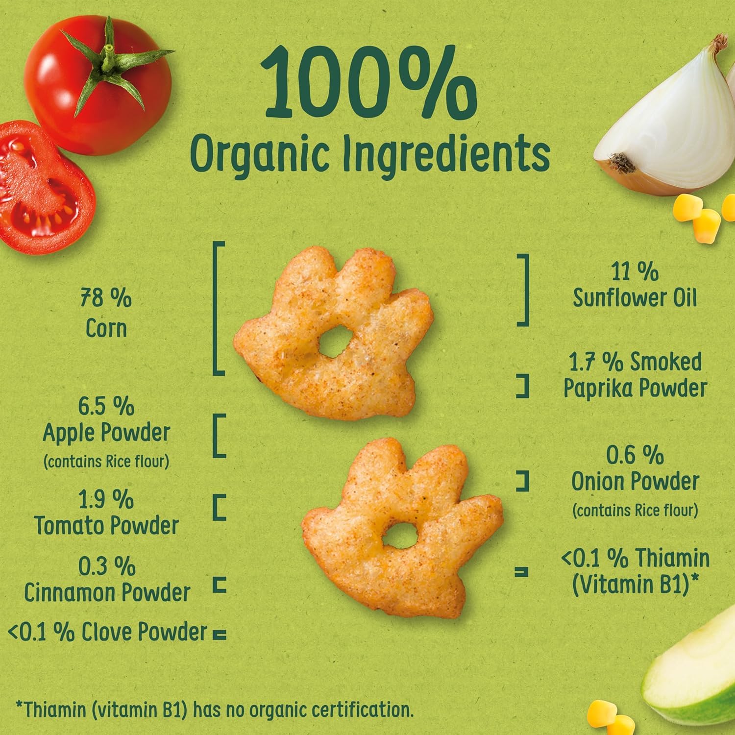 Organix Barbecue Gruffalo Claws Organic Corn Puffs for Toddlers 12+ Months 4