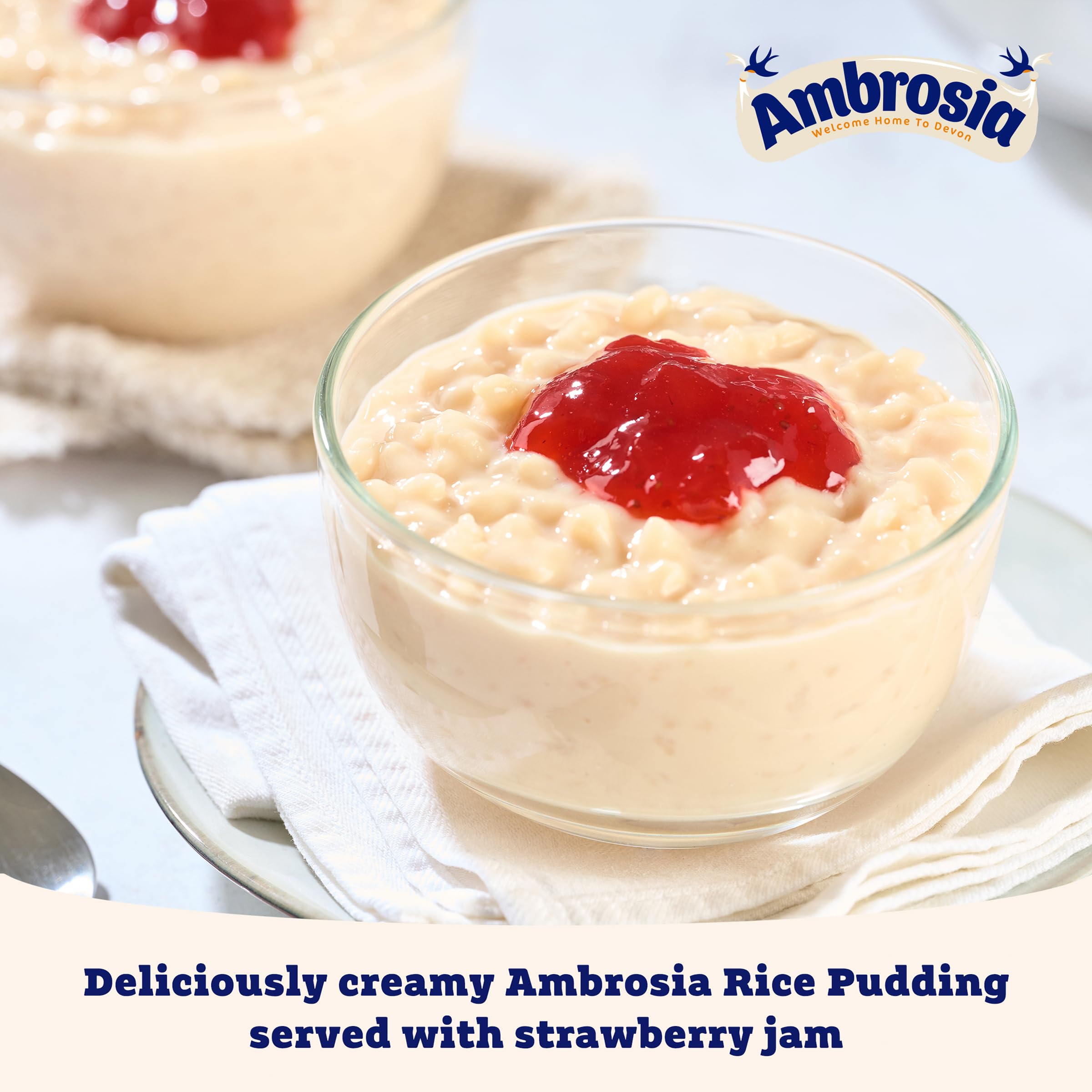 Ambrosia Light Devon Milchreis, 30 % weniger Zucker und Fett, cremiges, verzehrfertiges Dessert 5
