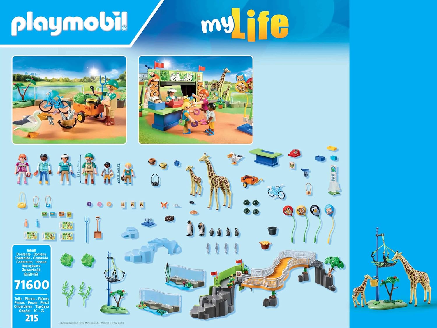 Playmobil 71600 MyLife: Large City Zoo Playset for Kids 4+ 5