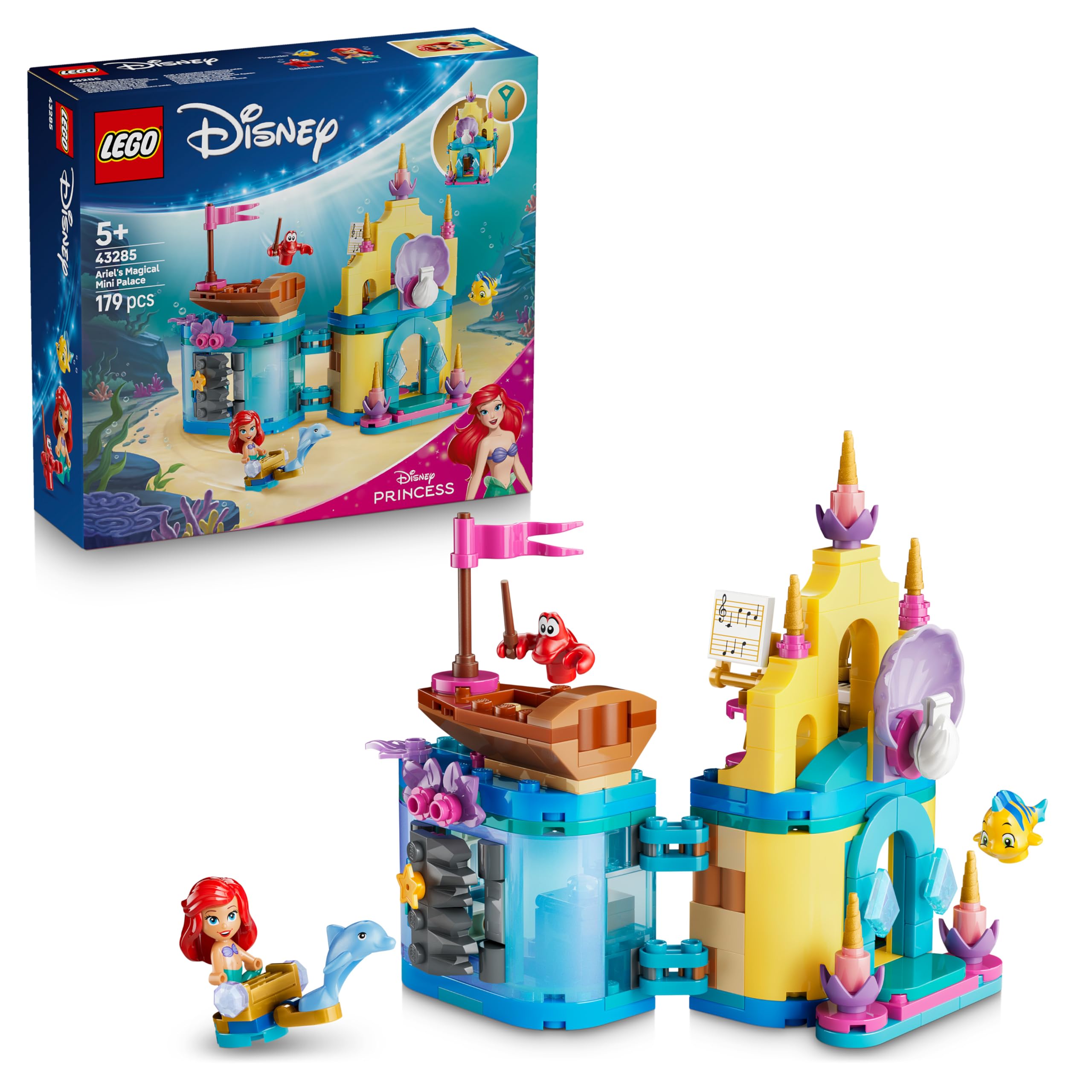 LEGO Disney Princess Ariel's Magical Mini Palace Building Set | Ages 5+ | Model 43285