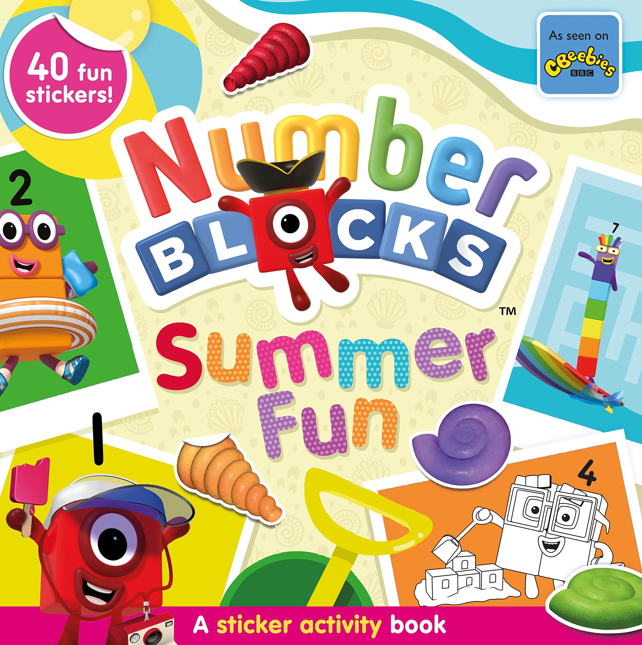 Sweet Cherry Publishing Numberblocks Summer Fun Sticker Activity Book | Ages 3-6 | 32 Pages