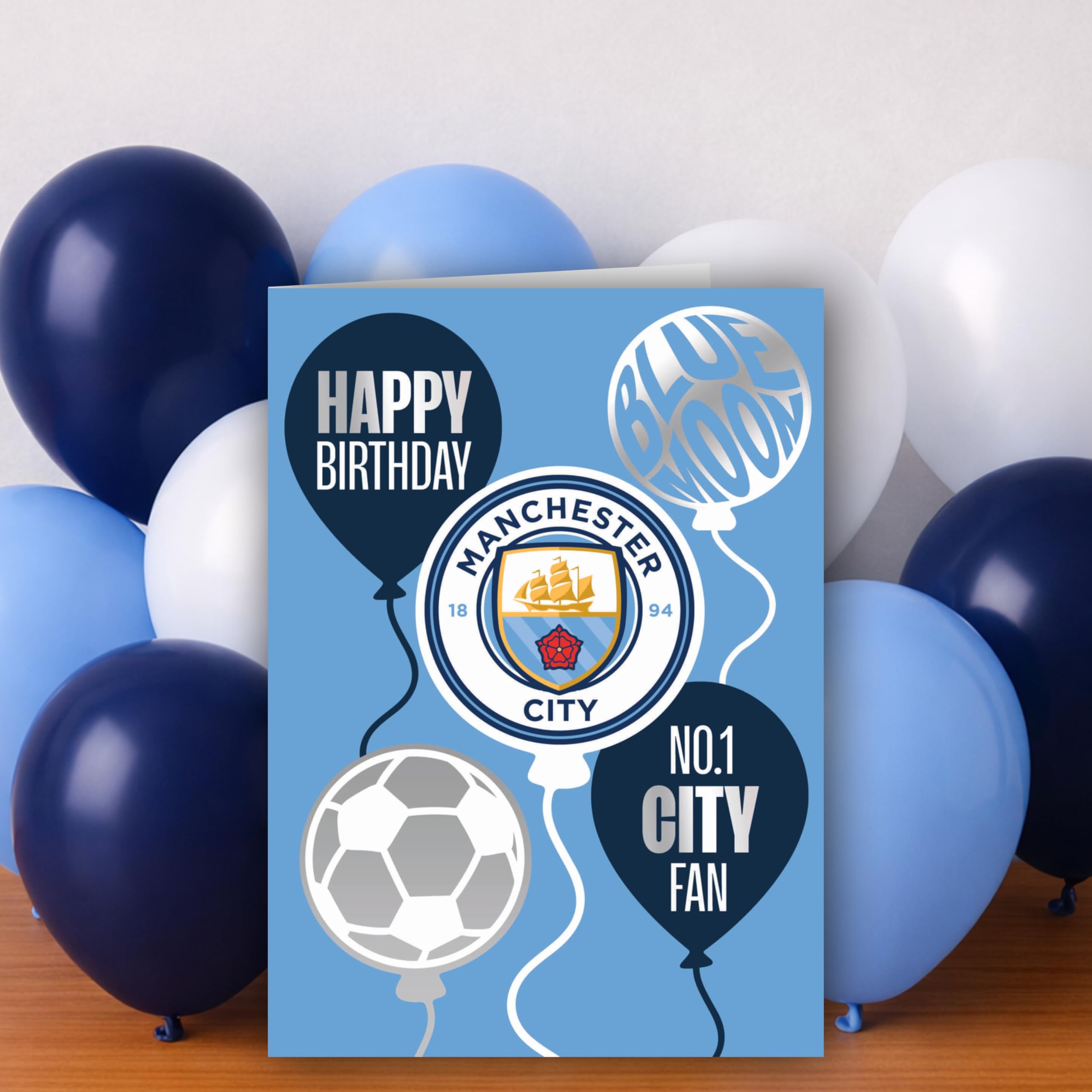 Danilo Promotions LTD Manchester City FC Birthday Card | Standard Size | Multi-Colour 3