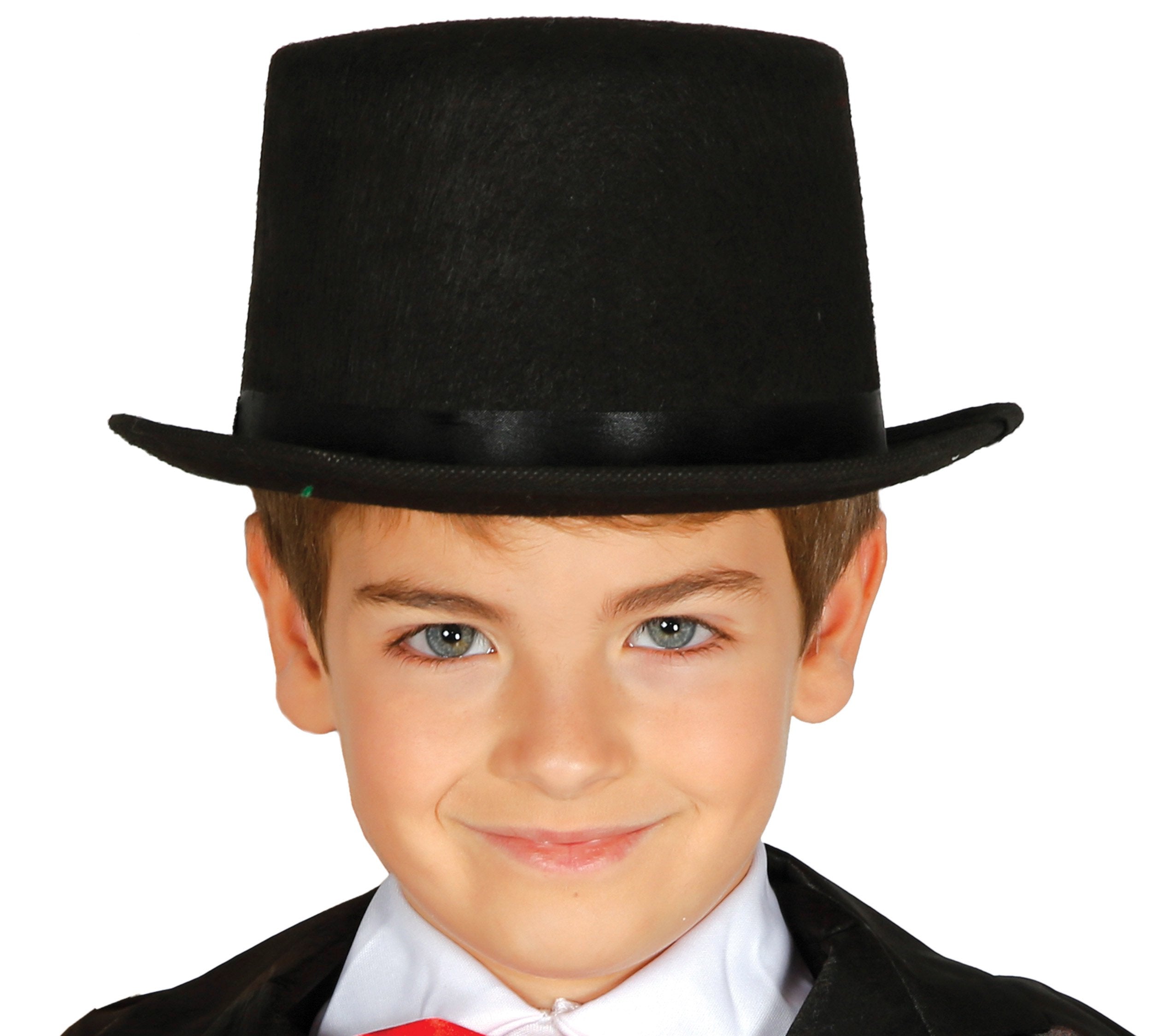 FIESTAS GUIRCA Children's Black Felt Top Hat for Kids Fancy Dress | One Size