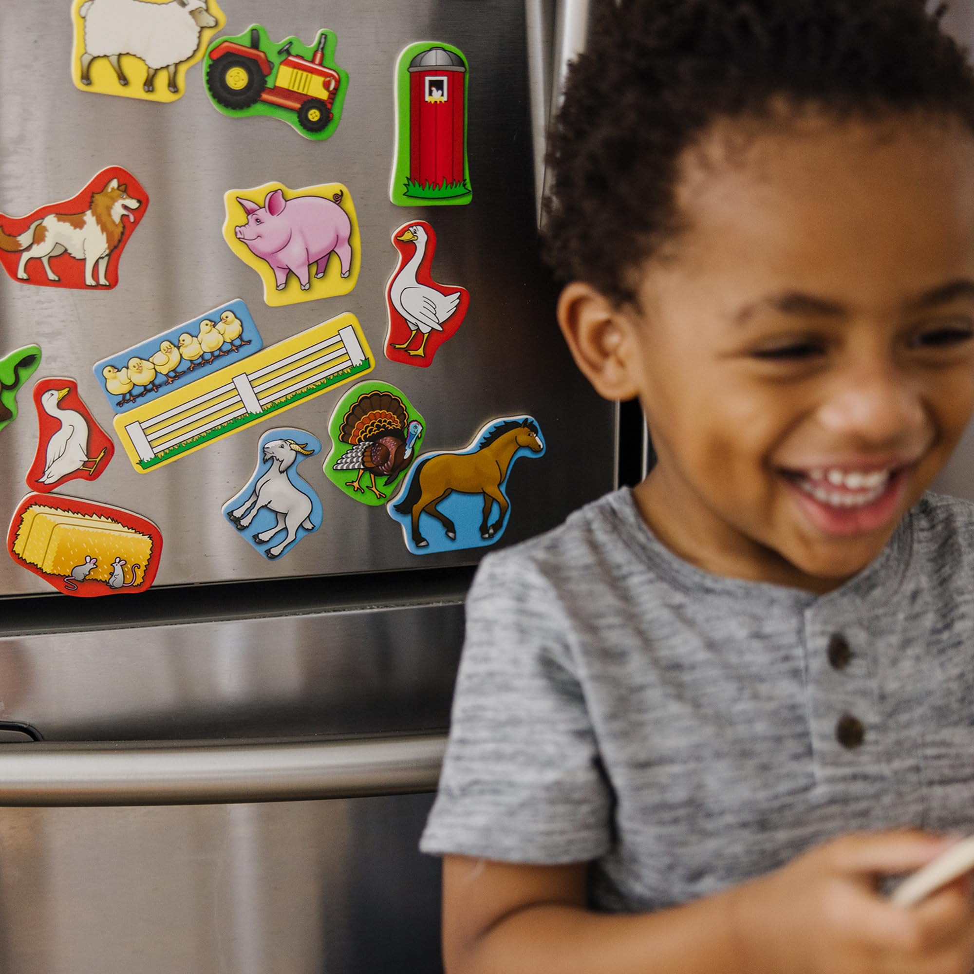 Melissa & Doug 20 Wooden Farm Magnets in a Box - Educational Magnetic Playset for Toddlers 2+ 11