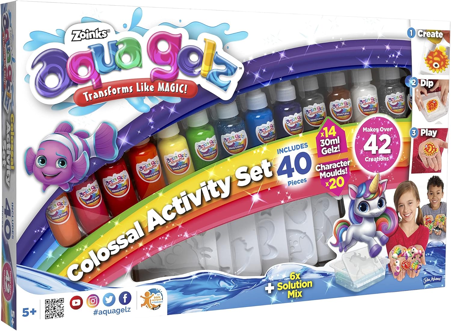 AquaGelz Colossal Activity Set - Sensory Arts & Crafts Play for Kids 5+