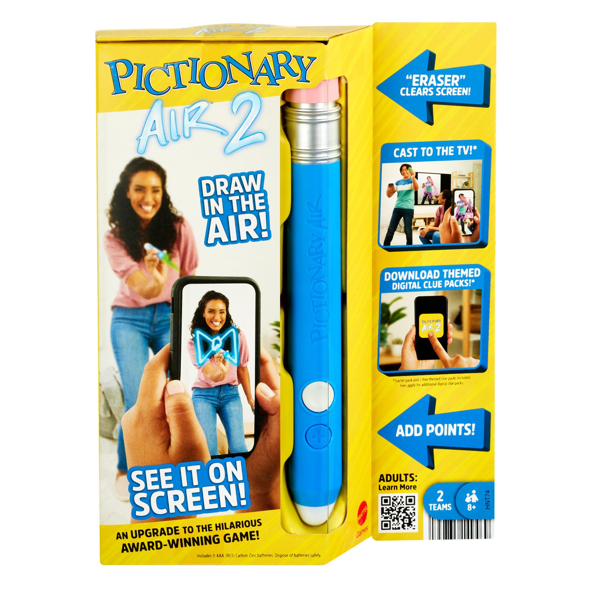 Mattel Games Pictionary Air 2 - Electronic Air-Drawing Game for Kids & Adults