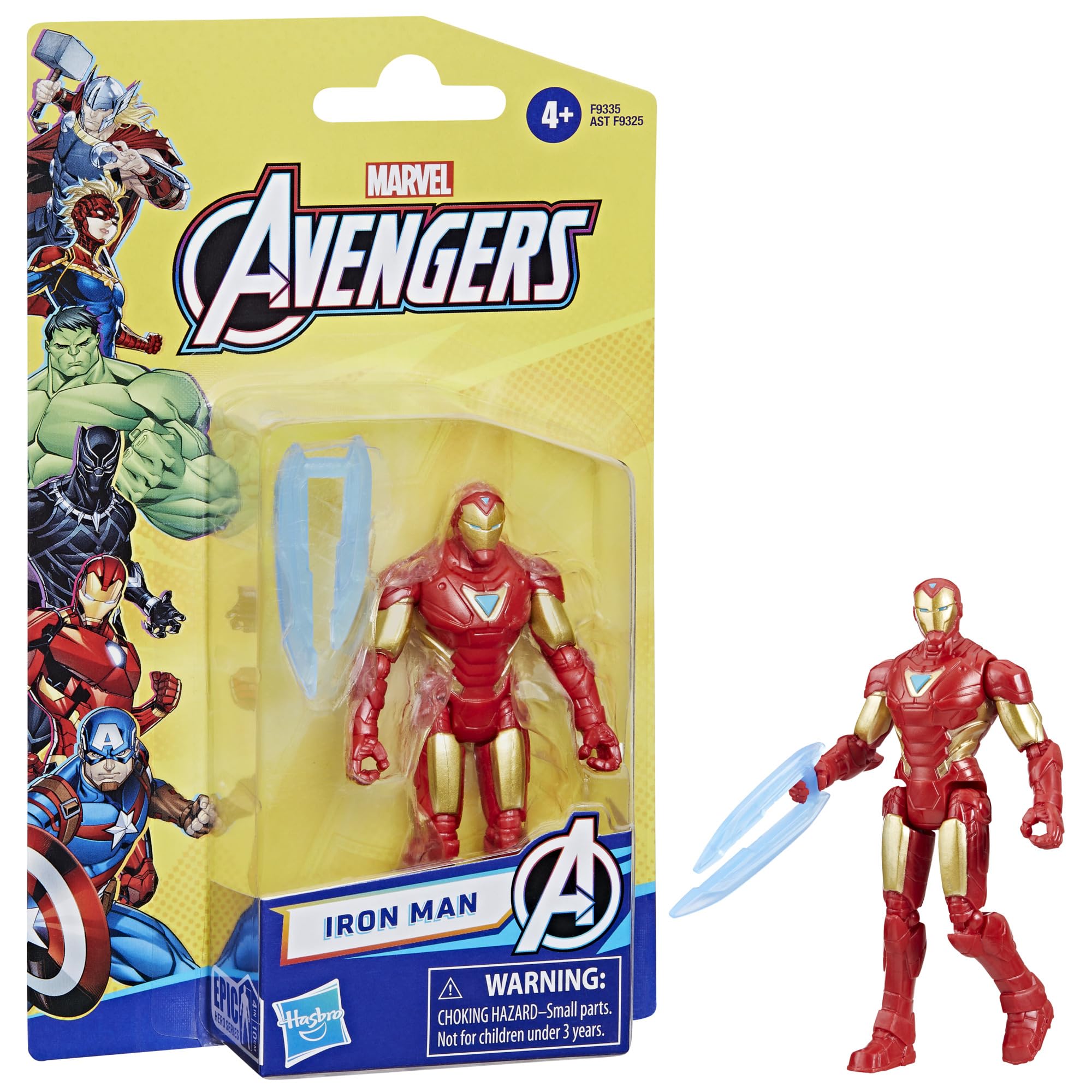 Marvel Avengers Epic Hero Series Iron Man Action Figure - 4-Inch Poseable Toy with Accessory 3