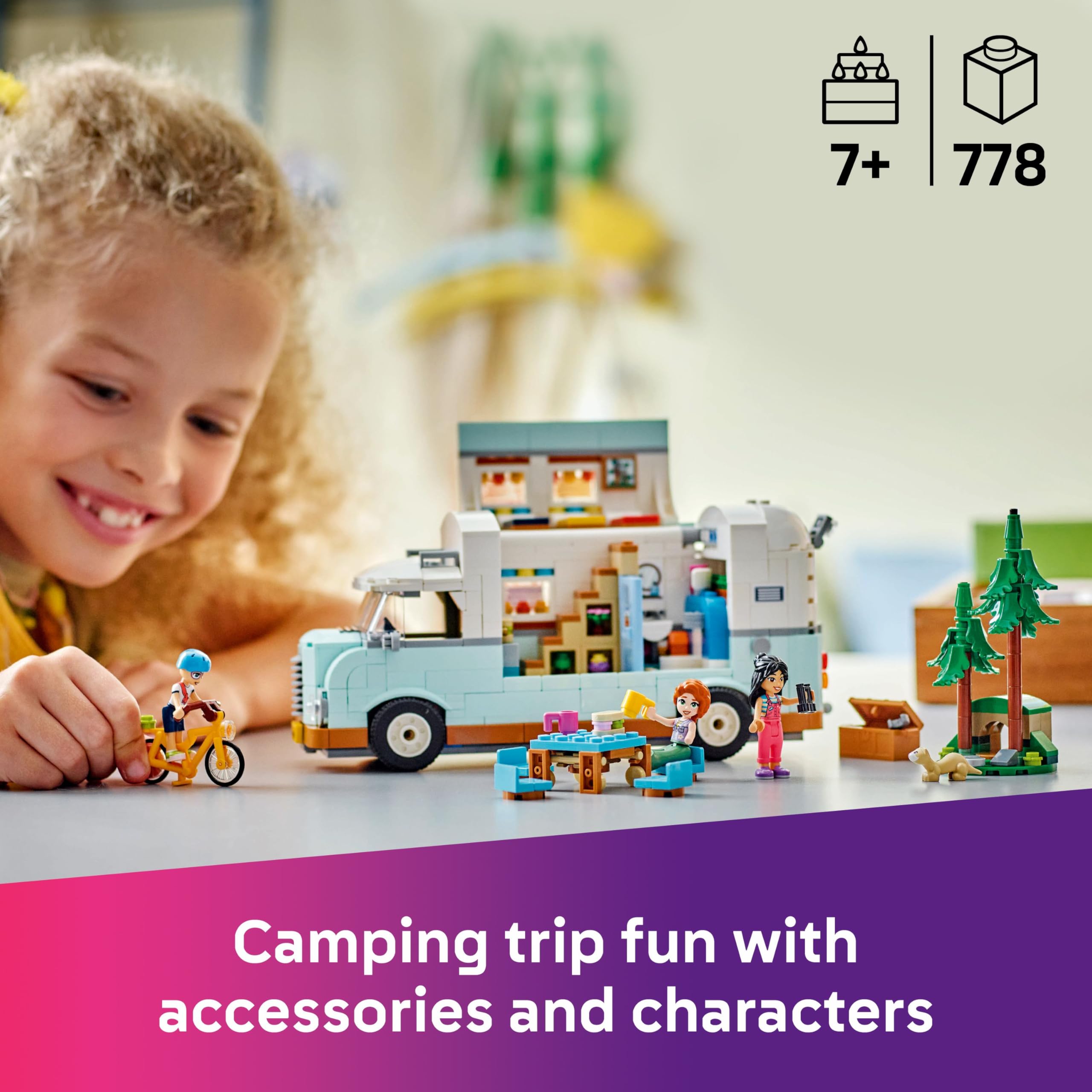 LEGO Friends Friendship Camper Van Adventure Set - Building Toy with Mini Dolls & Accessories for Ages 7+ 4
