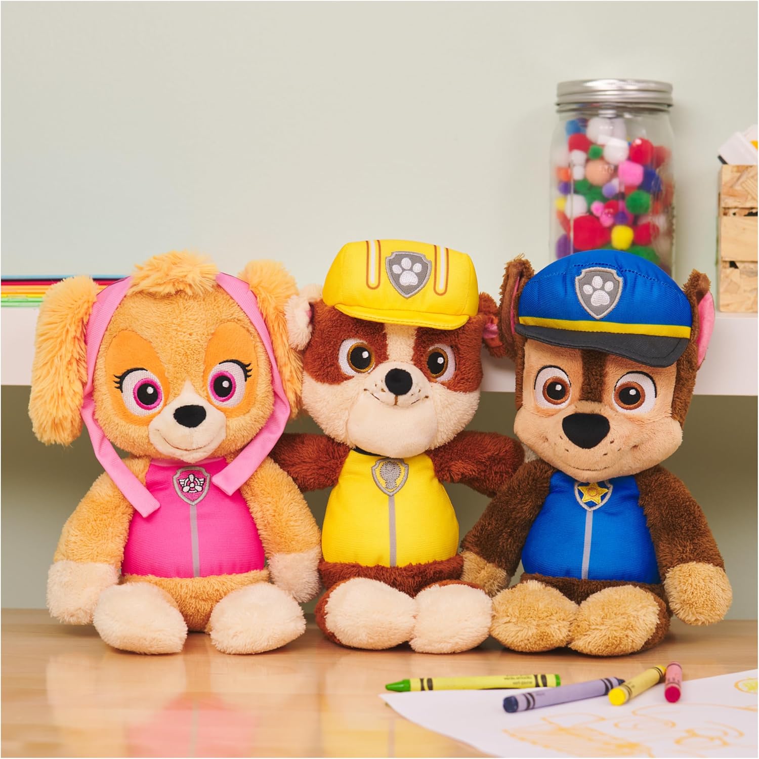 GUND PAW Patrol Rubble Take-Along Buddy Plush Toy - 33 cm Floppy Body for On-the-Go Play 3