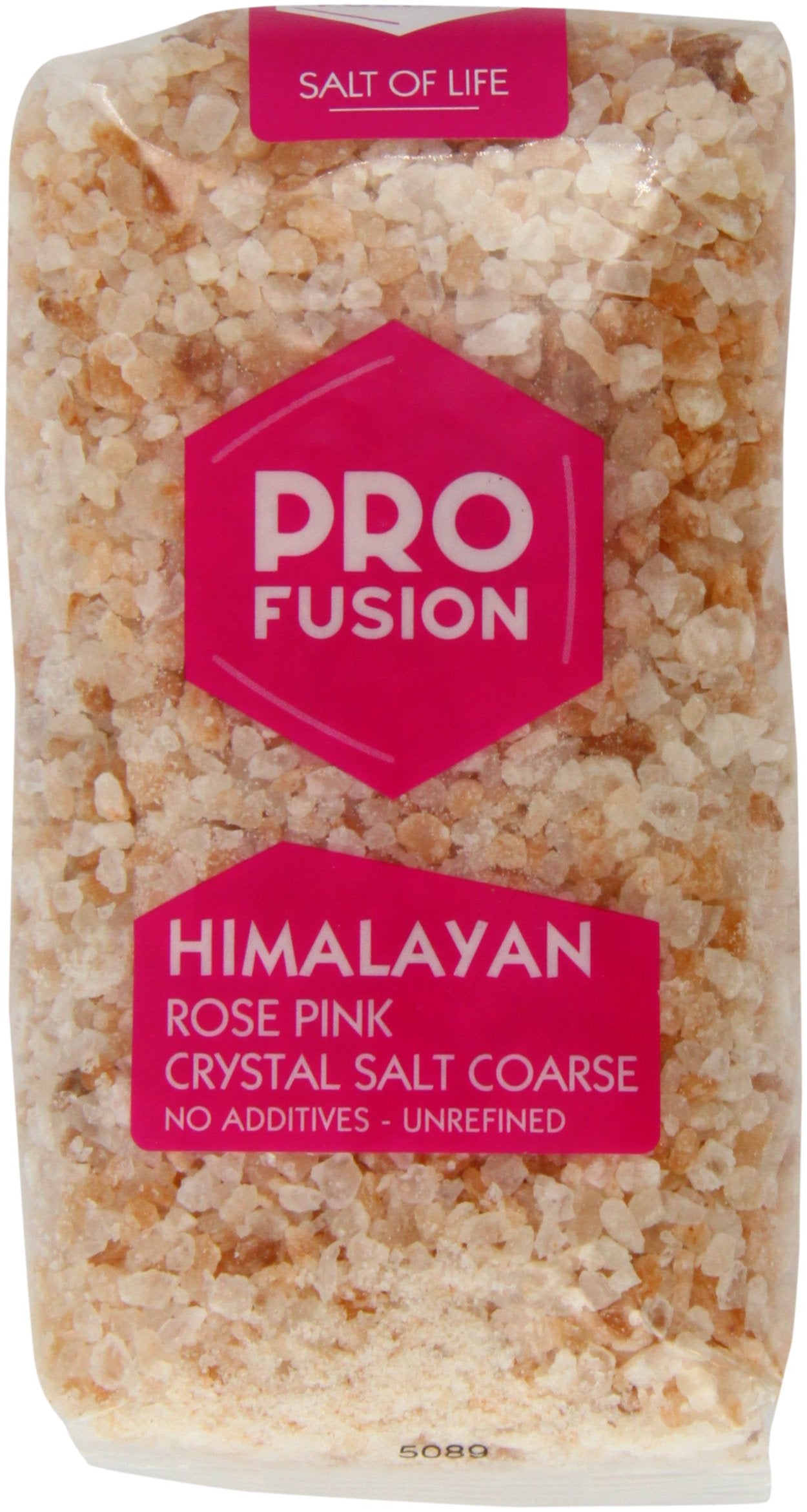 Profusion Organic Himalayan Rose Pink Crystal Salt Coarse, 500g