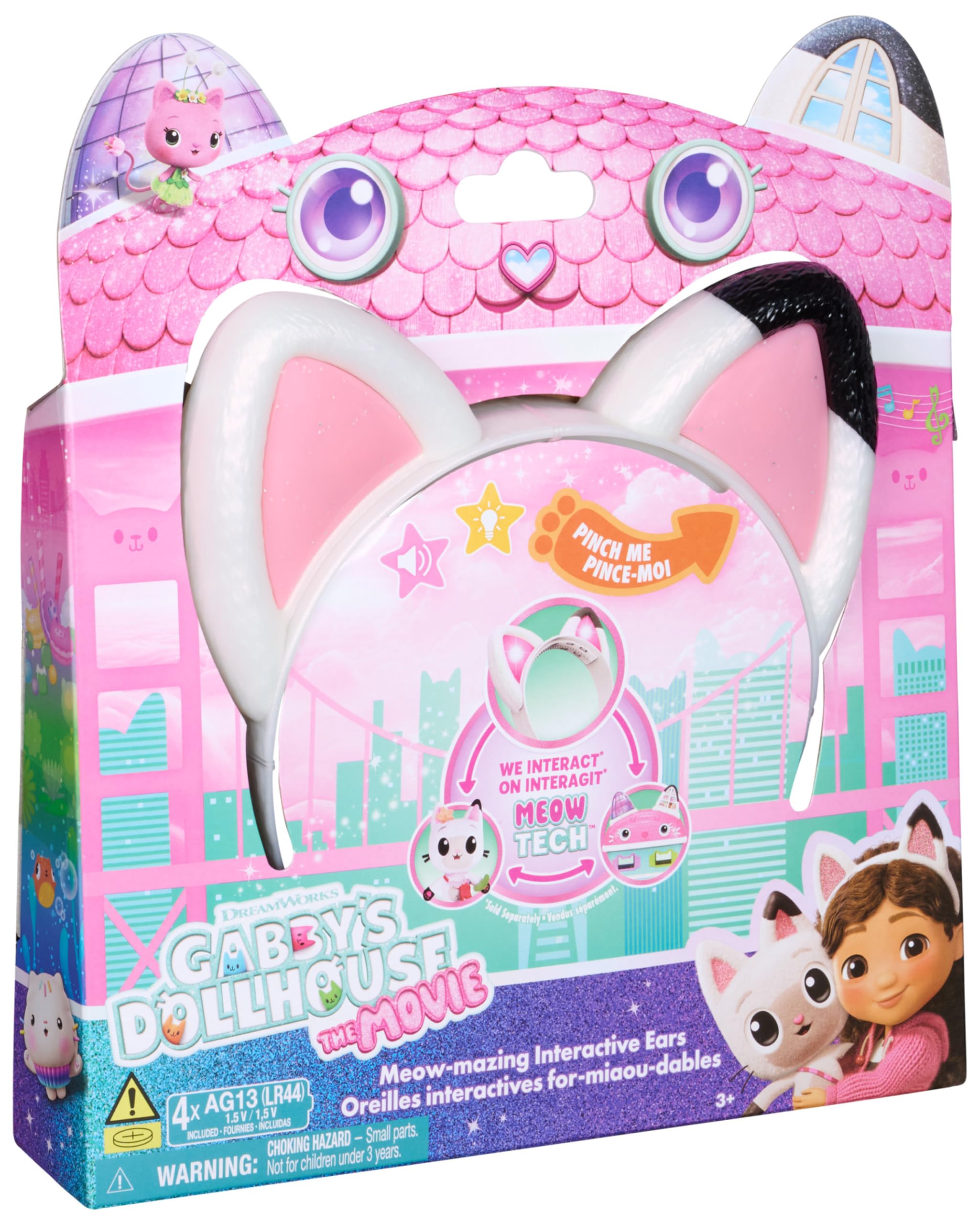Gabby's Dollhouse Meow-mazing Interactive Ears Hairband - Touch & Motion Activated, 3 Modes, Multicolor 4
