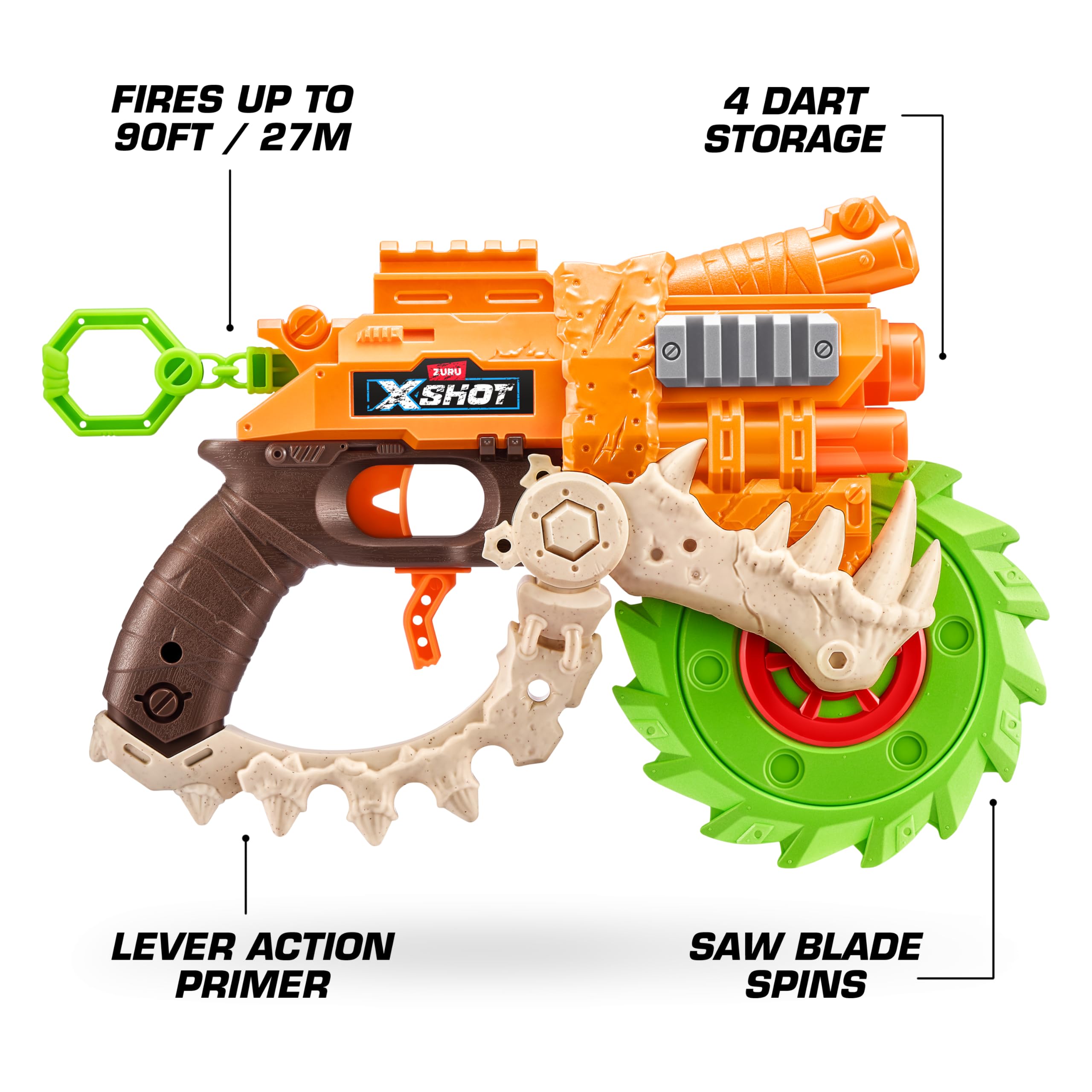XSHOT Insanity HorrorFire Reaper X Twin Pack - Foam Blaster with Saw Blade Action & Air Pocket Darts 5