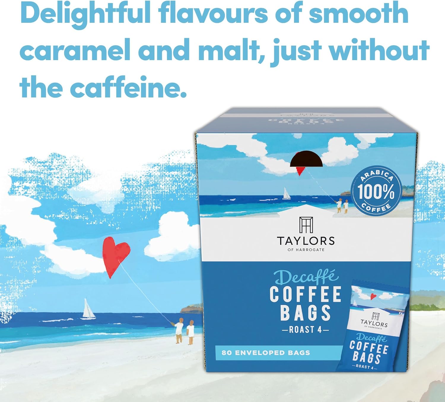 Taylors of Harrogate Decaffe Coffee Bags, 80 Enveloped Bags 5