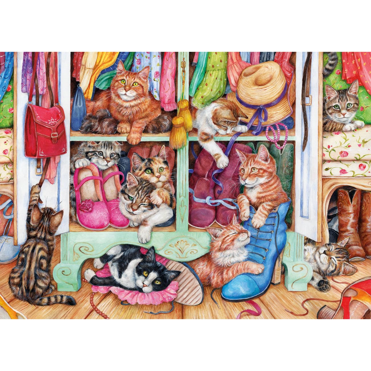 Gibsons Puss in Boots 500XL Jigsaw Puzzle - Extra Large Pieces | Debbie Cook Design