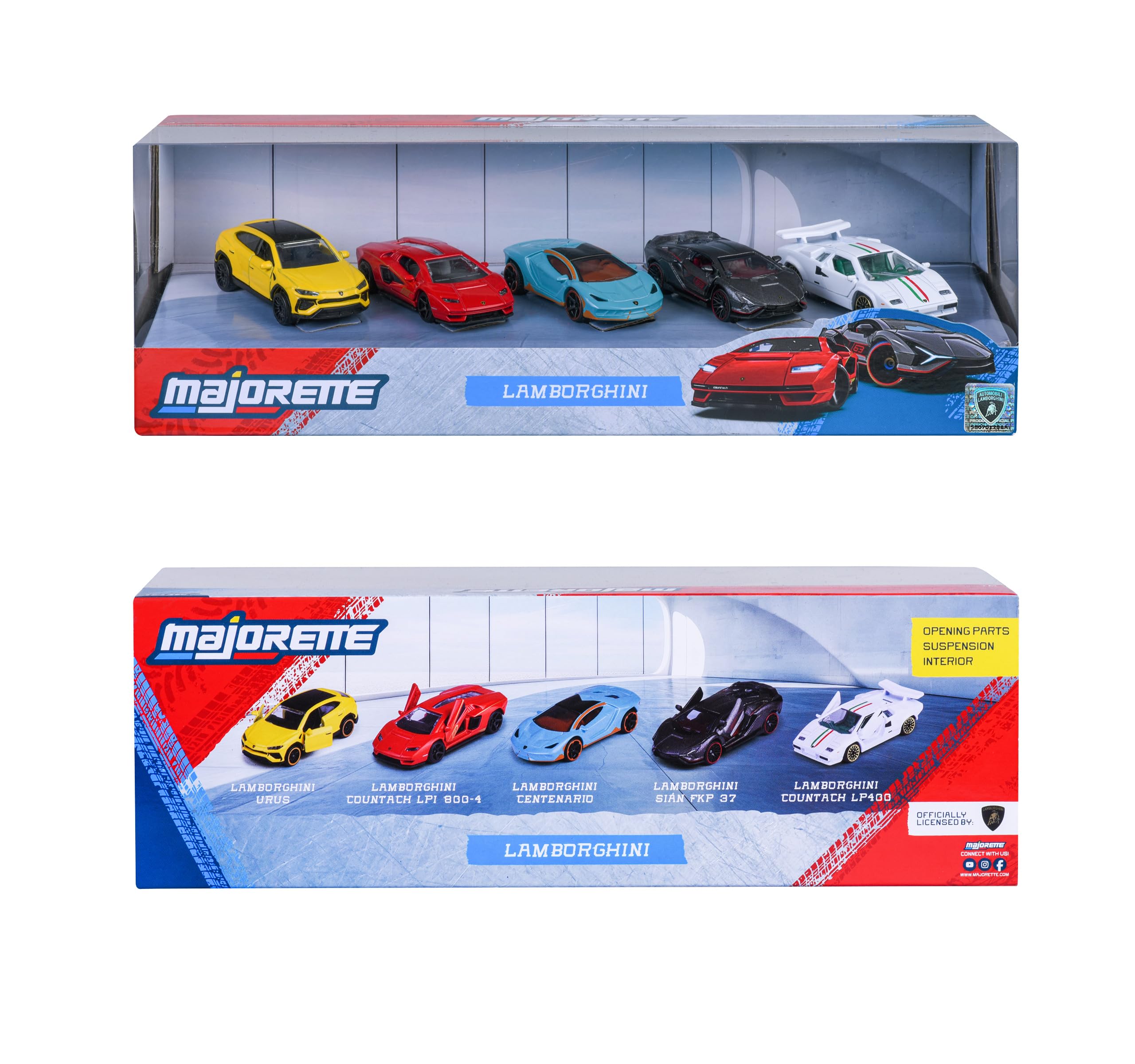 Majorette Lamborghini 5-Piece Die-Cast Vehicle Giftpack - Collectible Cars for Kids & Collectors 4