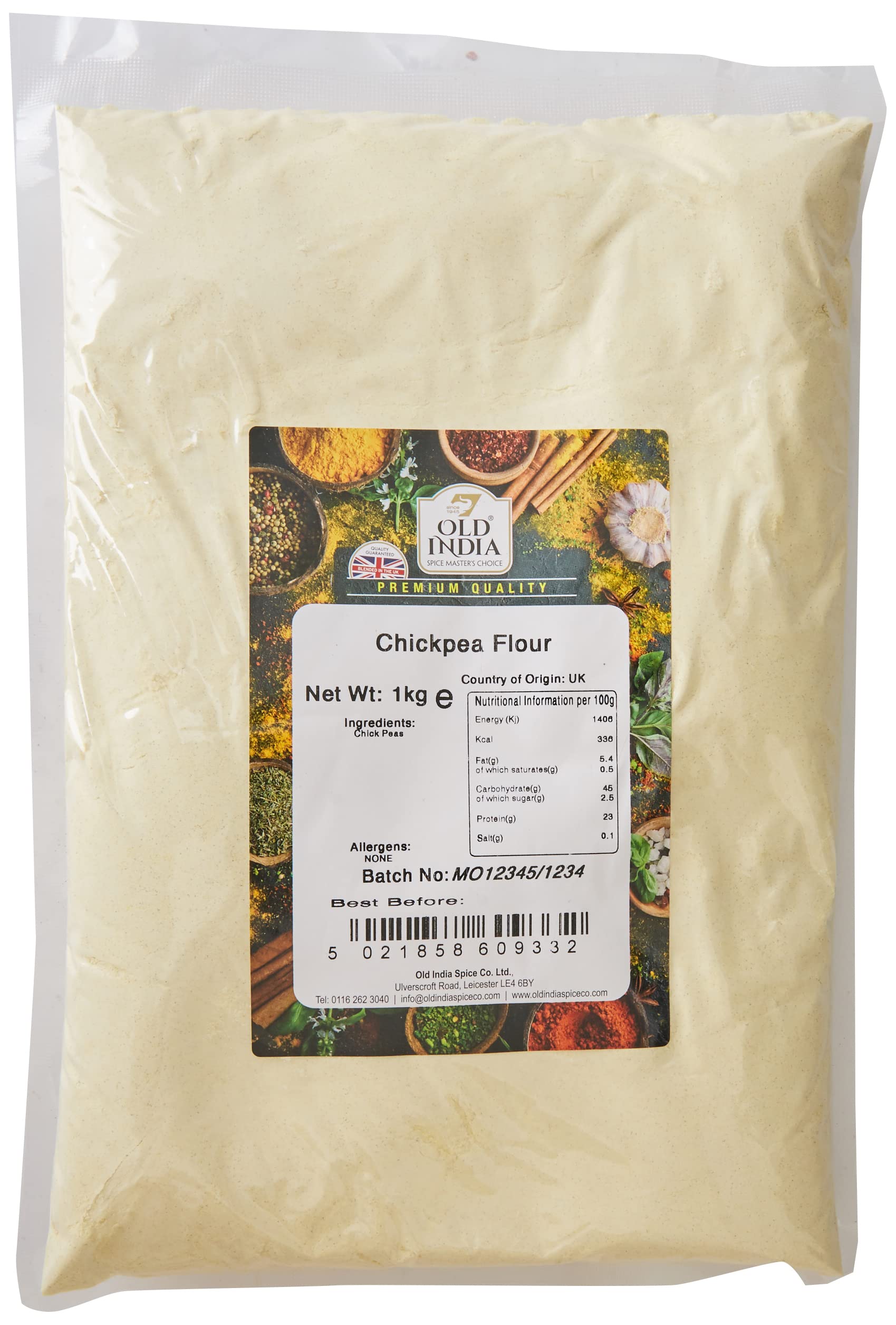 Old India Chickpea Flour - 100% Natural, Additive Free | 1 kg Bag