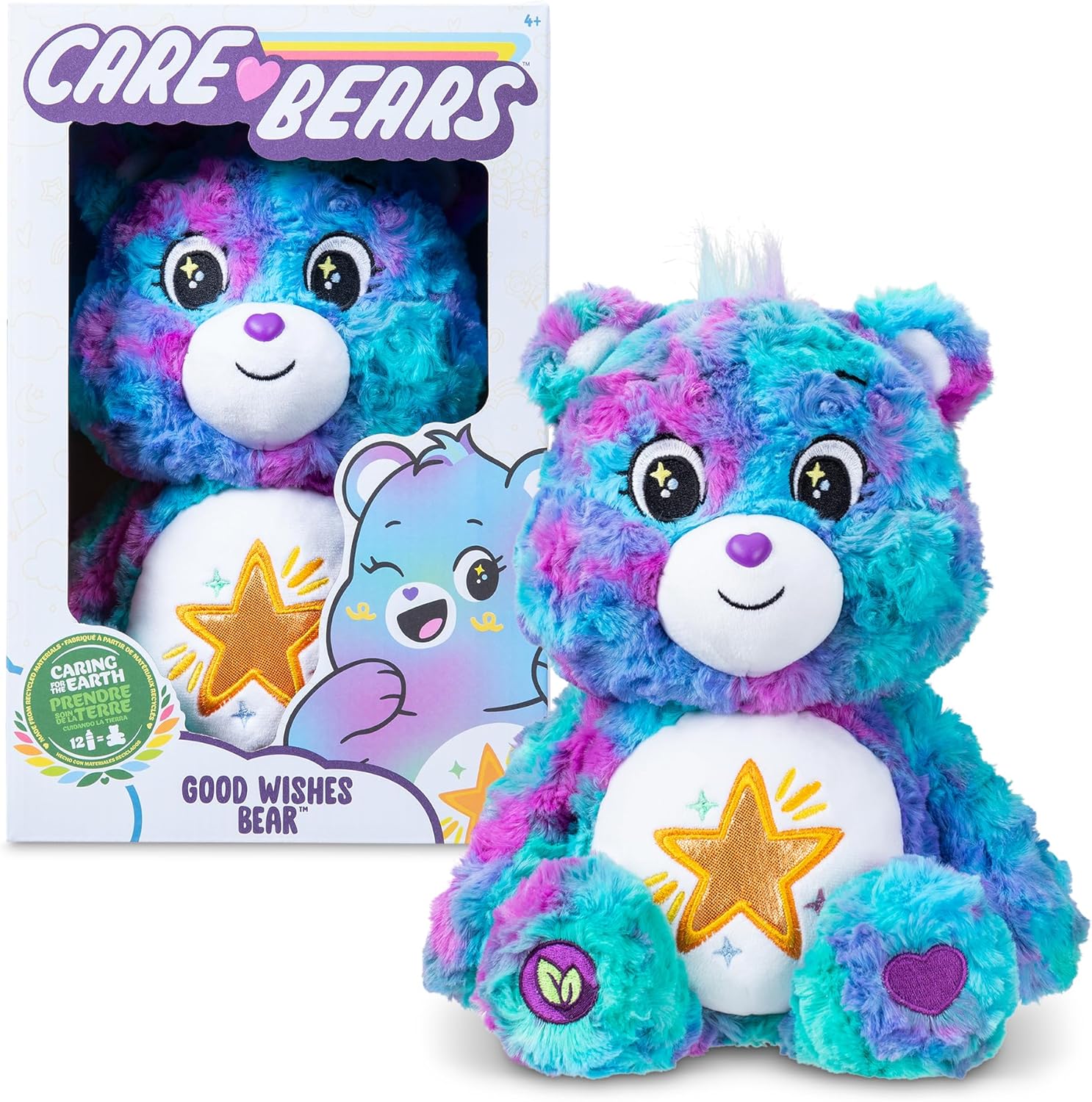 Care Bears Good Wishes Bear - 35cm Plush Toy for Kids 4 Years and Up