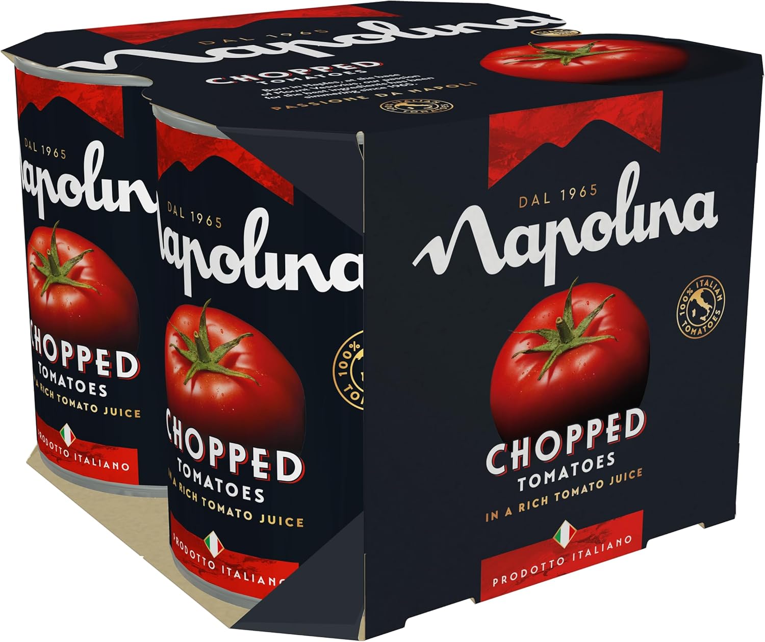 Napolina Chopped Tomatoes, 4 x 400g