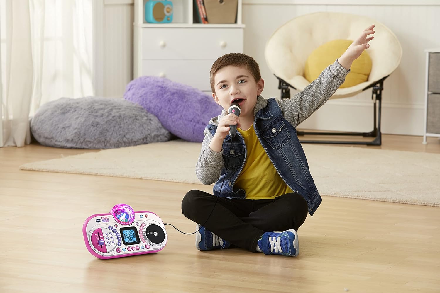 VTech Kidi Super Star DJ - Kids Microphone Toy with DJ Mixer, Sing-Along Songs & Sound Effects for Ages 6+ 5