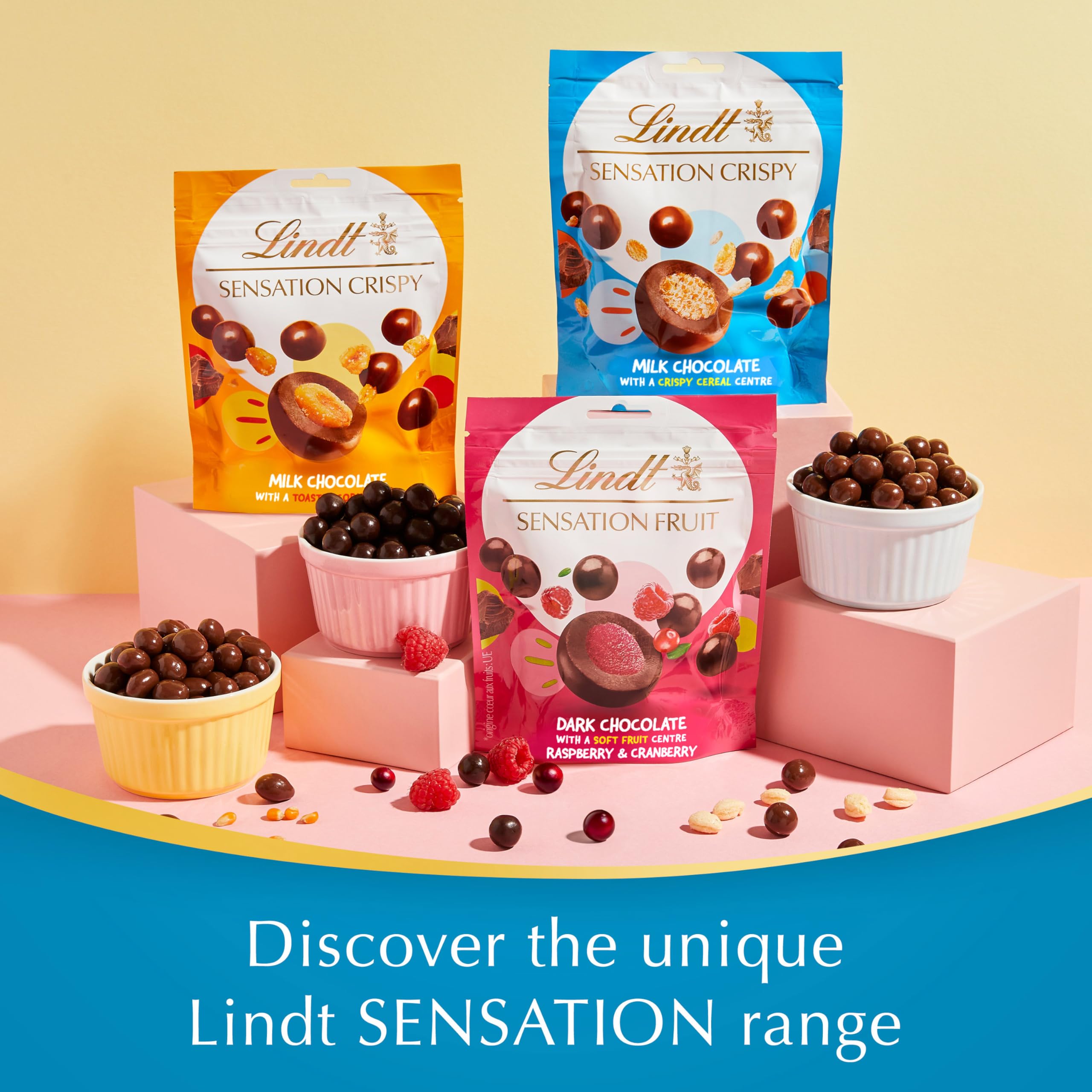 Lindt Crispy Sensation Milk Chocolate Pouch 140g 3